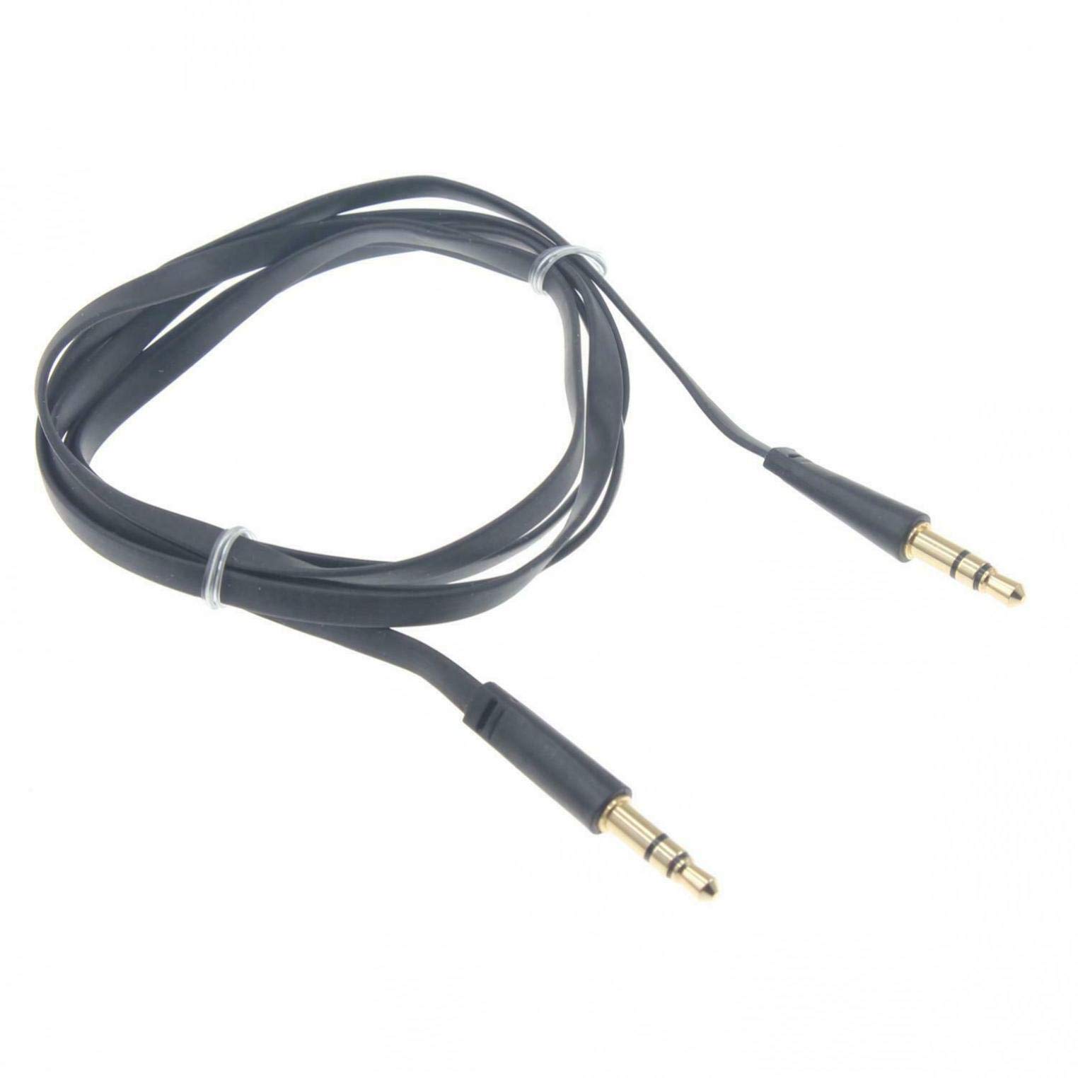 3.5mm Aux Cable for LG Stylo 5 - Car Stereo Aux-in Audio Cord with Flat Black Design | Compatible with Speakers, Phones & Headphones | Perfect for Car Audio, Home Theater & Portable Devices