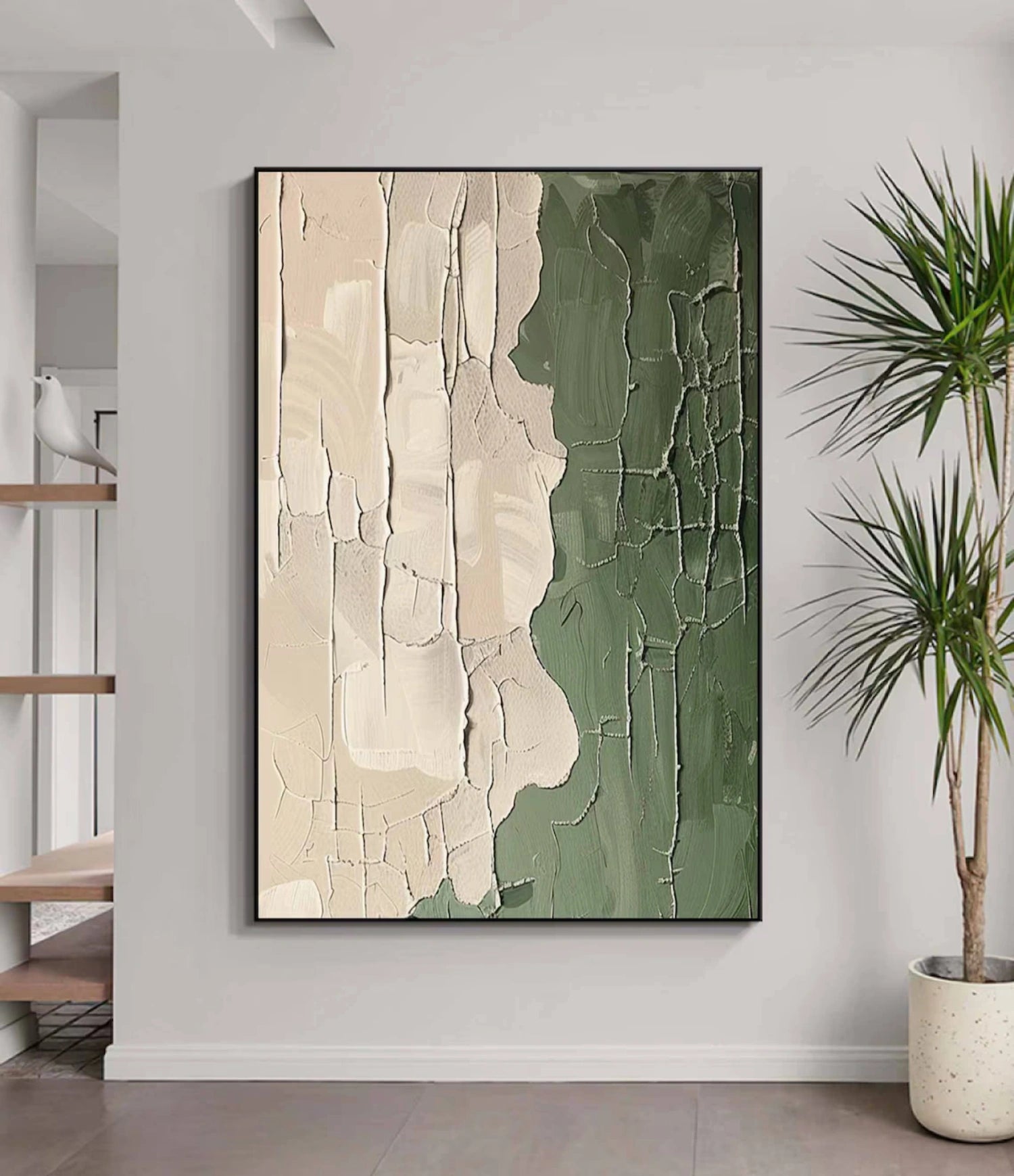 Blue & Green Abstract Wall Art Print #BG108 - Modern Home Decor for Living Room, Bedroom & Office