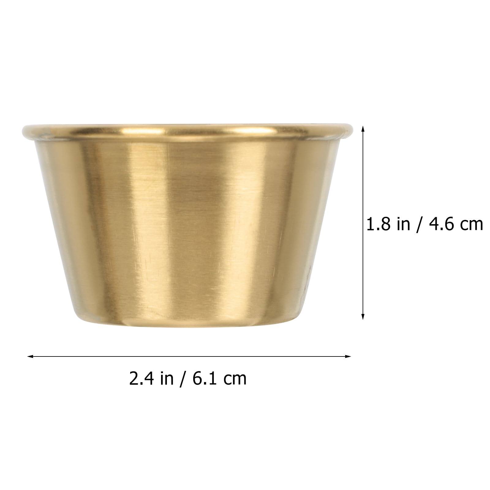 Stainless Steel Sauce Cups - 5pcs Stackable Ramekins for Sushi, Salad Dressing & Dipping Sauces