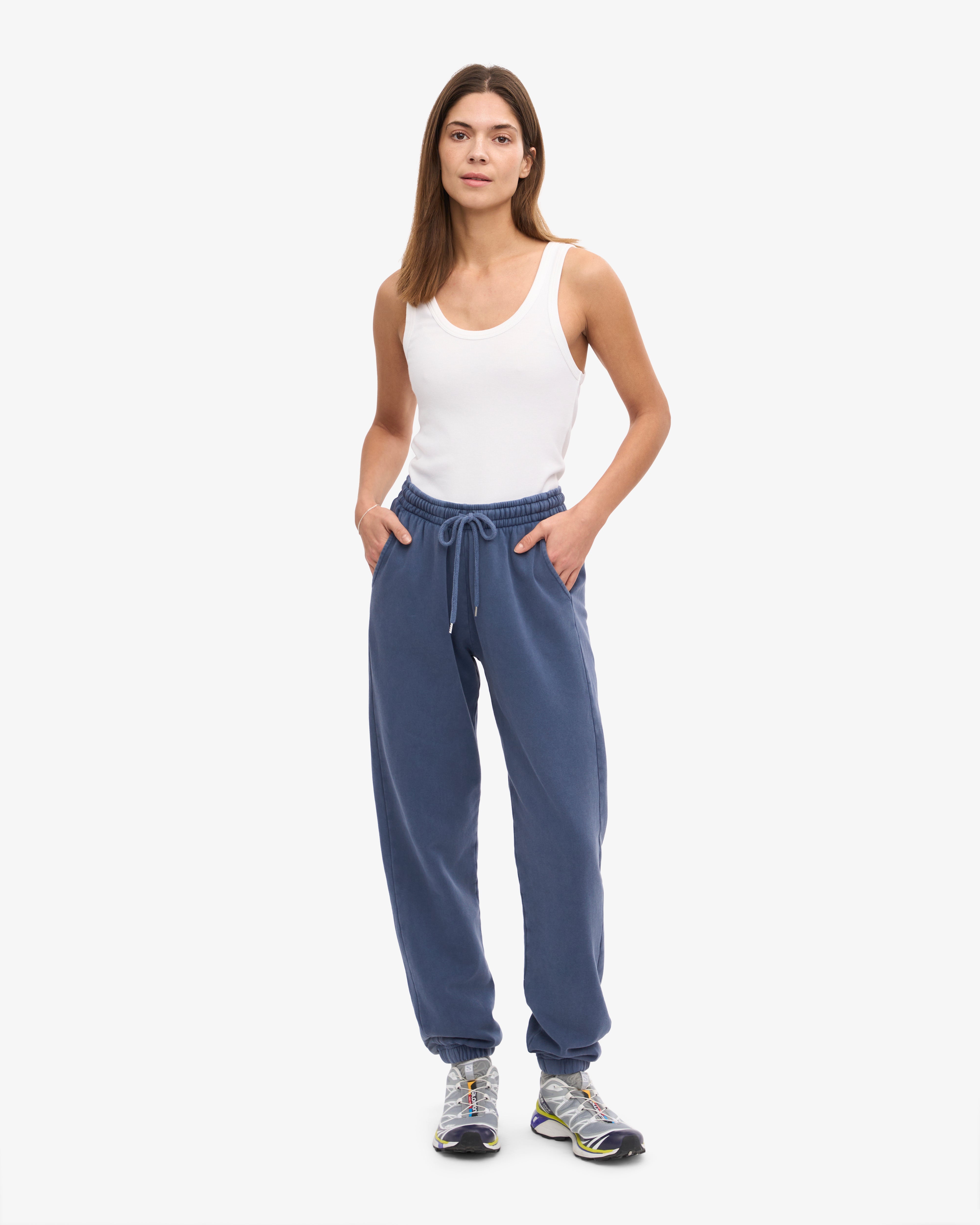 Premium Organic Cotton Sweatpants for Women - Soft & Comfortable Neptune Blue Lounge Pants - Perfect for Yoga, Running & Casual Wear