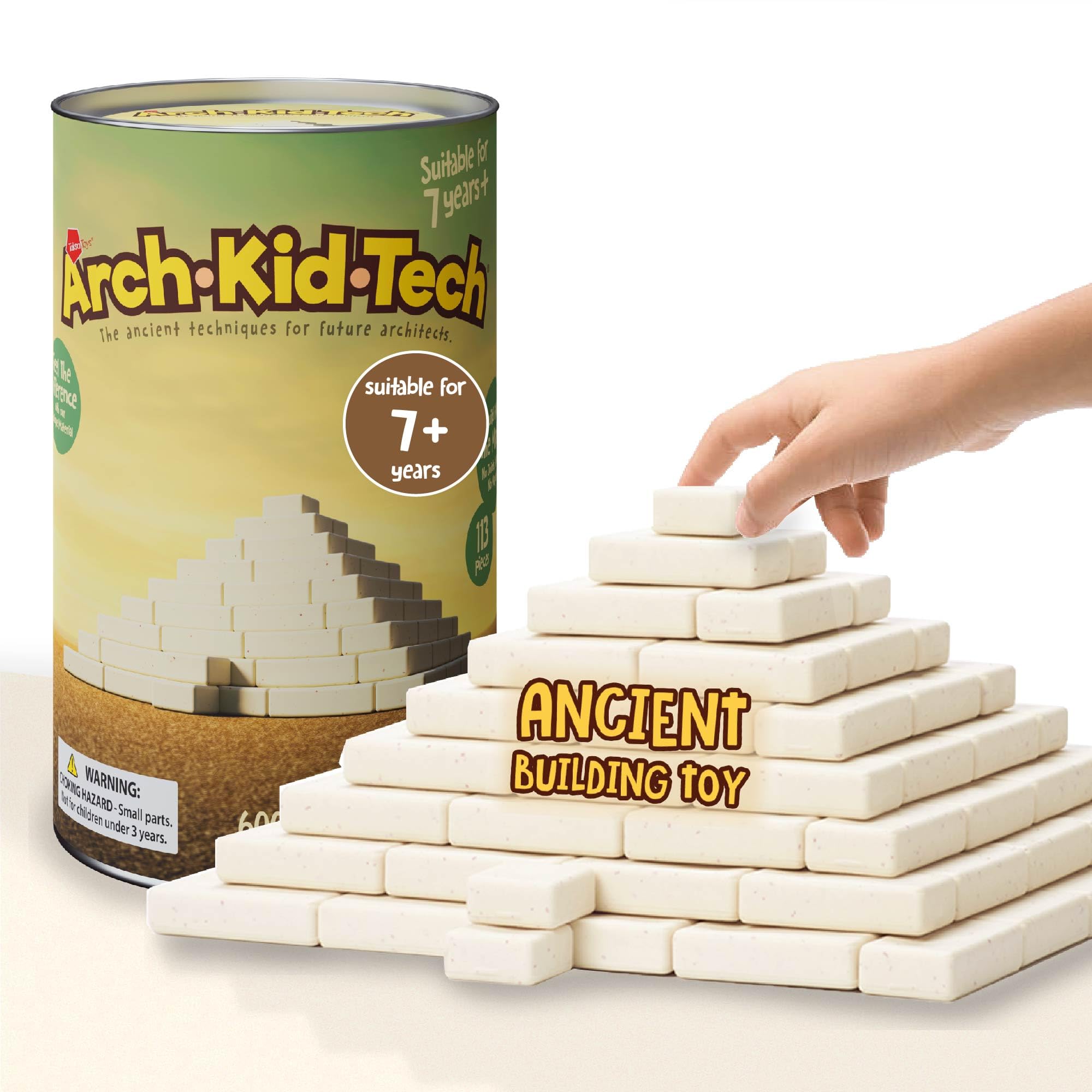 Ancient Egypt Pyramid STEM Building Blocks - 122PCS Educational Stacking Toys for Kids Ages 7-10 | Creative Architectural Learning Games & Montessori Toys | Perfect for Classroom STEM Activities, Birthday Gifts & Homeschooling Projects