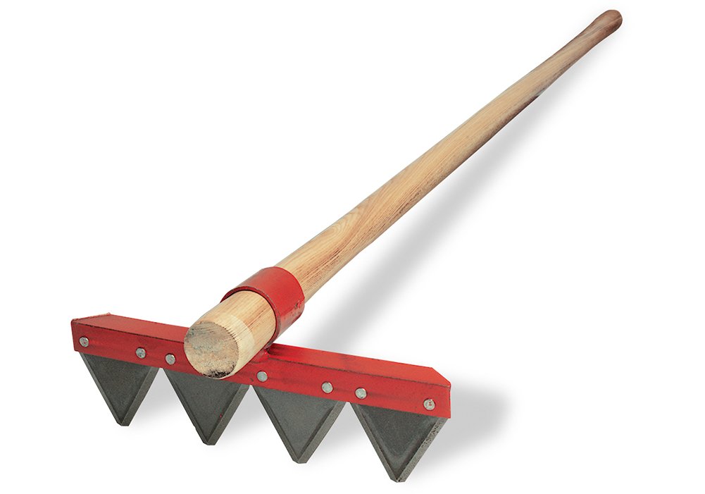 Council Tool 52-Inch Handle Rake - Heavy Duty Garden Rake for Leaf Cleanup, Yard Work, and Landscaping