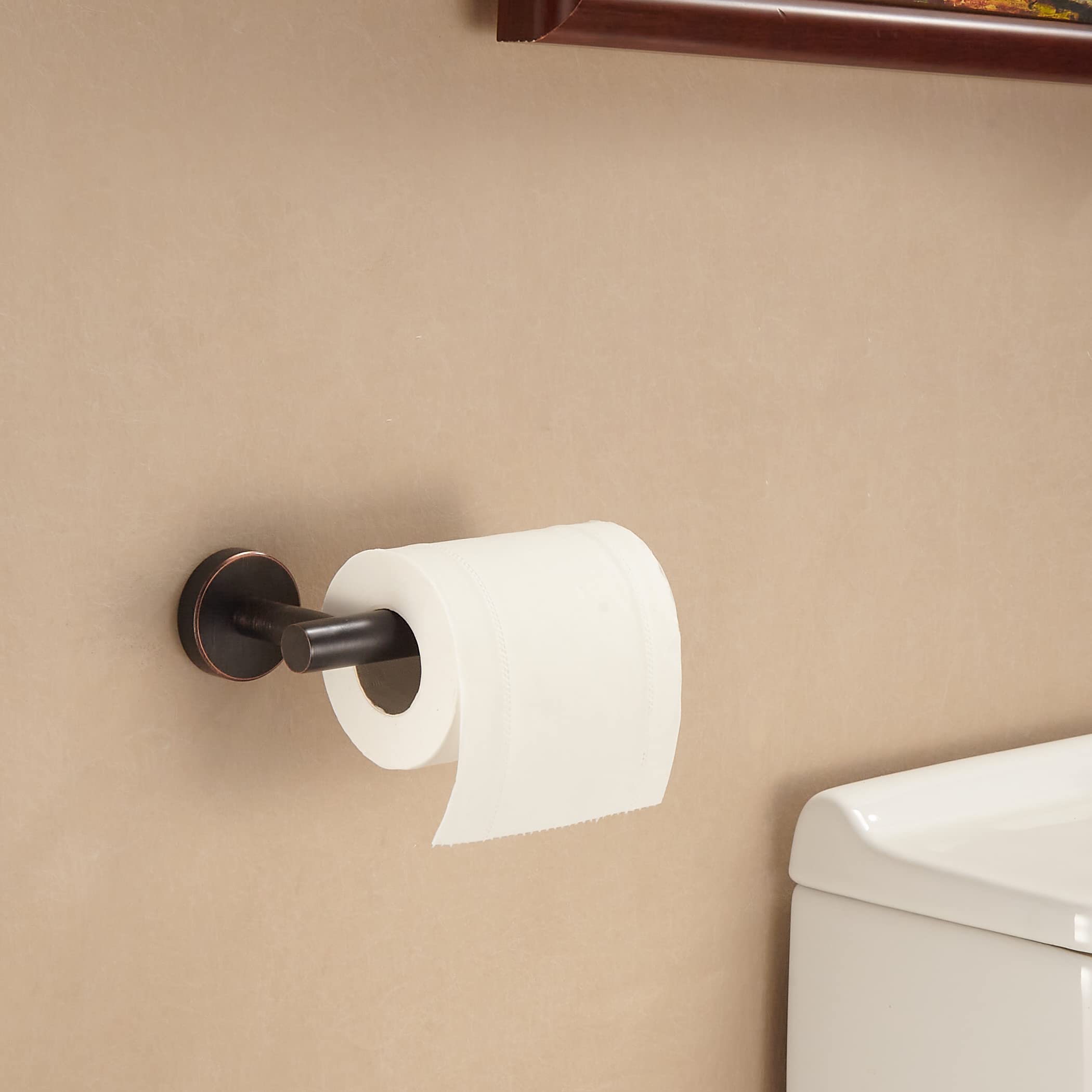 Bronze Toilet Paper Holder Set - Rustproof Stainless Steel Bathroom Accessories for Farmhouse Style