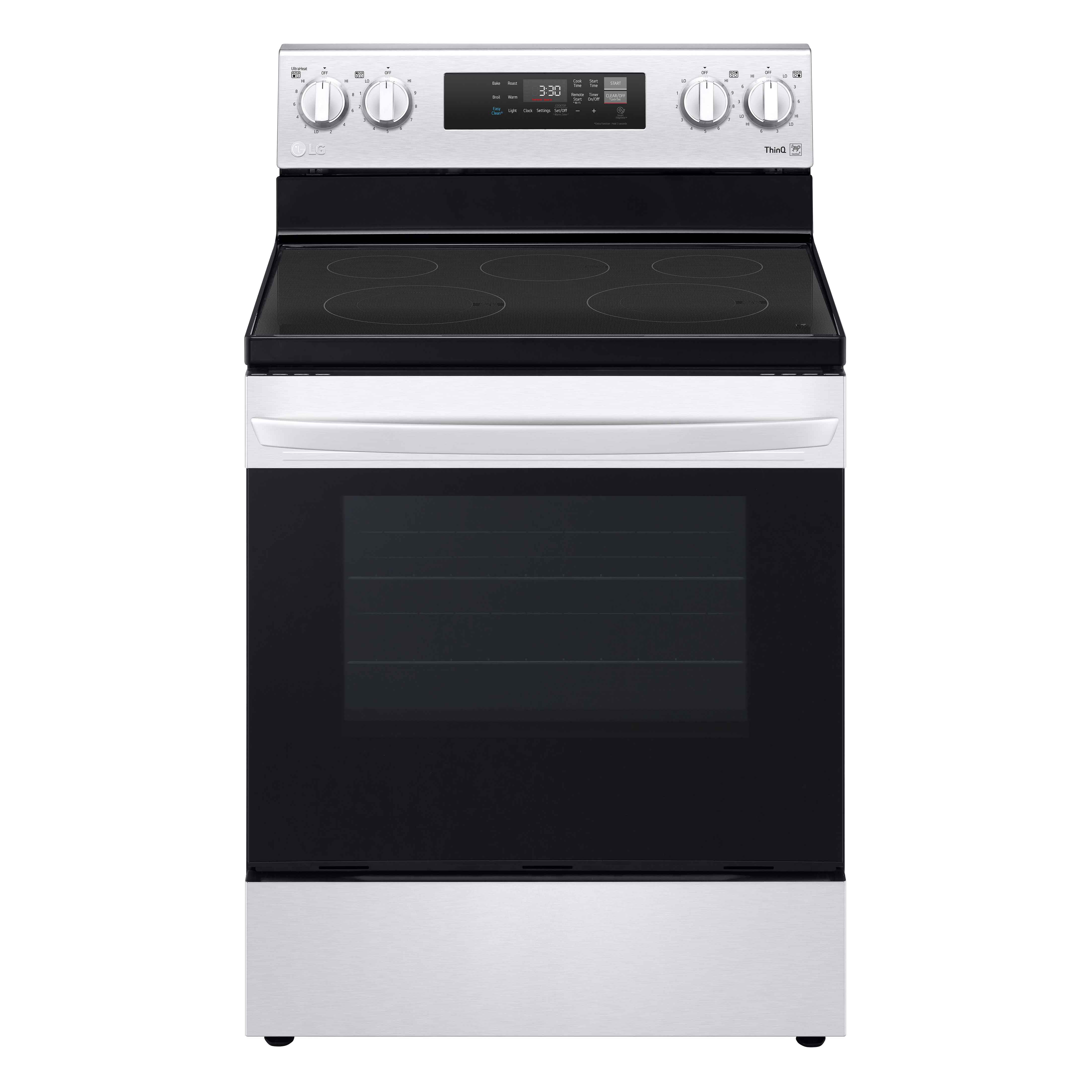 LG LREL6321S 6.3 cu ft Stainless Steel Electric Range with ThinQ® Smart Technology & EasyClean - Perfect for Modern Kitchens, Baking, Roasting & Family Cooking