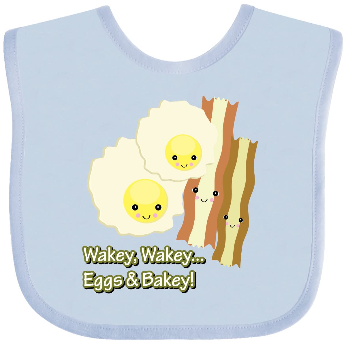 Cute Kawaii Wakey Wakey Eggs N Bakey Baby Bib for Mealtime Fun