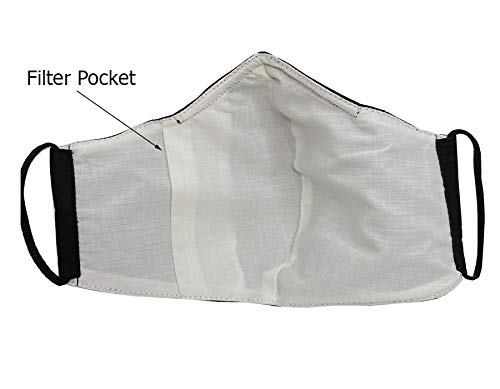 USA Made Safety Face Mask - Double Layer 100% Cotton Reusable & Washable Adult Face Cover with Prints | Perfect for Daily Use, Travel & Public Protection (Adult, FM76)
