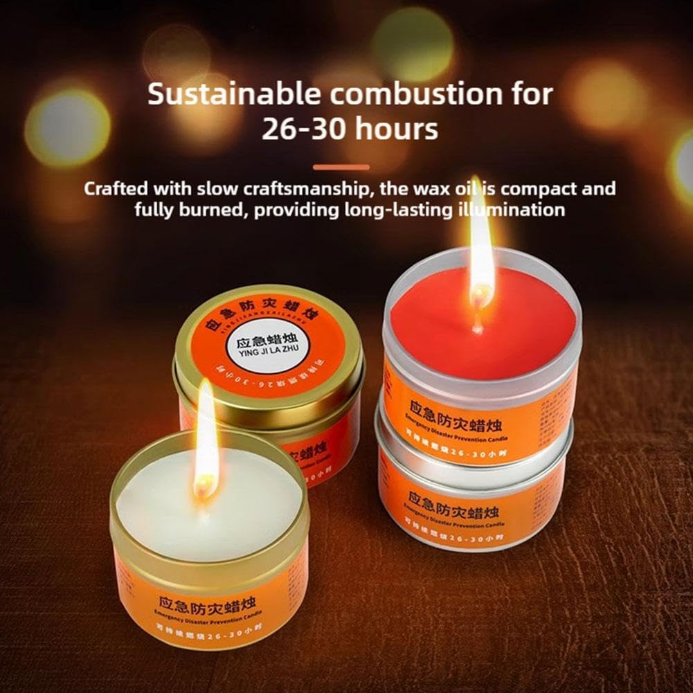 30-Hour Long-Lasting Survival Candle - Windproof & Weatherproof Emergency Lighting for Camping, Power Outages & Outdoor Adventures - Essential Household & Wilderness Survival Gear