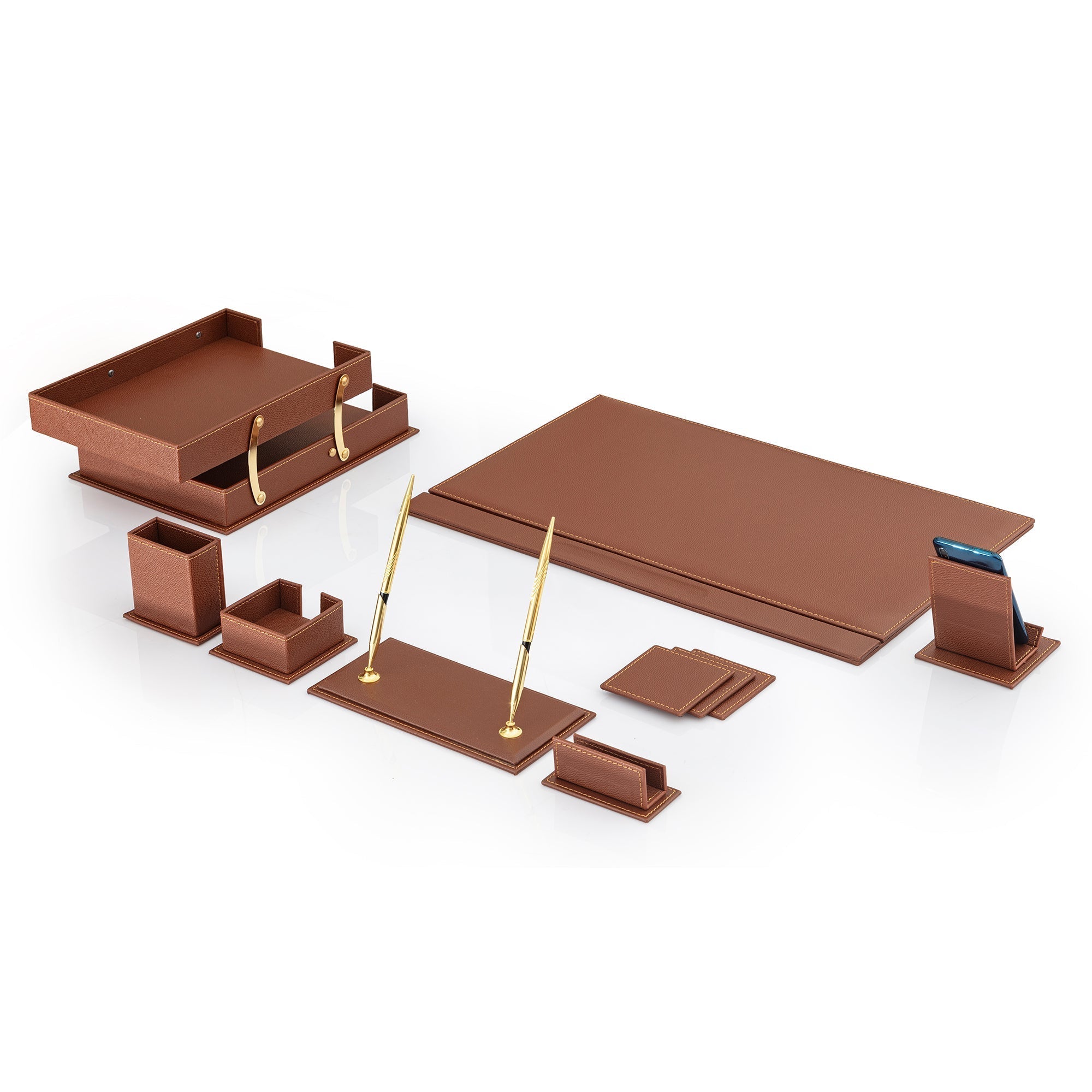 MOOG Classic Desk Organizer Set - 12 Piece Blue Office Supplies for Desk Organization | Perfect for Home Office, School, and Workspace Storage Solutions
