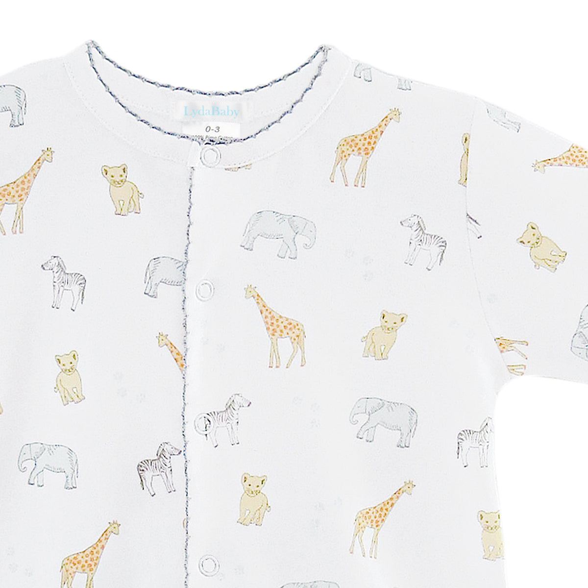 Adorable Safari Animals Printed Footie Pajamas - Soft & Comfortable Baby Unisex Sleepwear for Boys & Girls | Perfect for Bedtime, Playtime & Photo Shoots