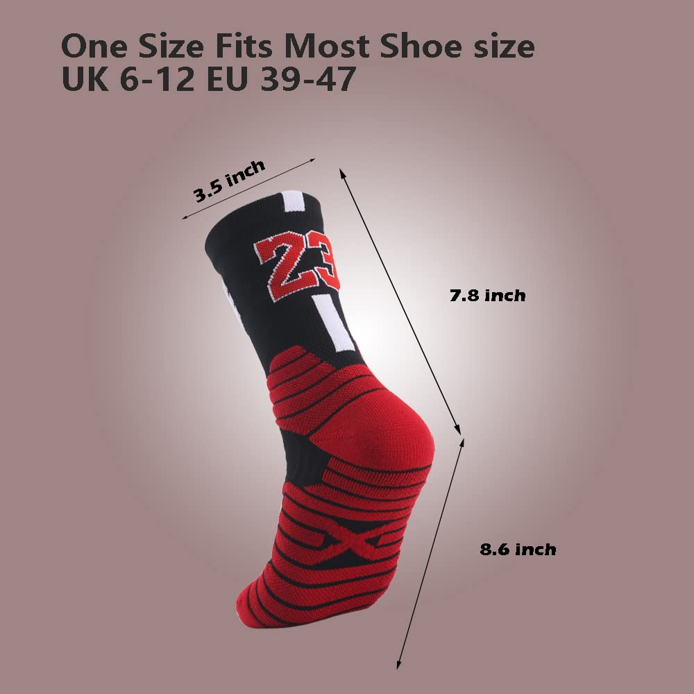 **Elite Basketball Socks for Men & Women - High-Performance Running & Athletic Compression Socks with Cushioning - Perfect for Sports, Workouts & Daily Wear**