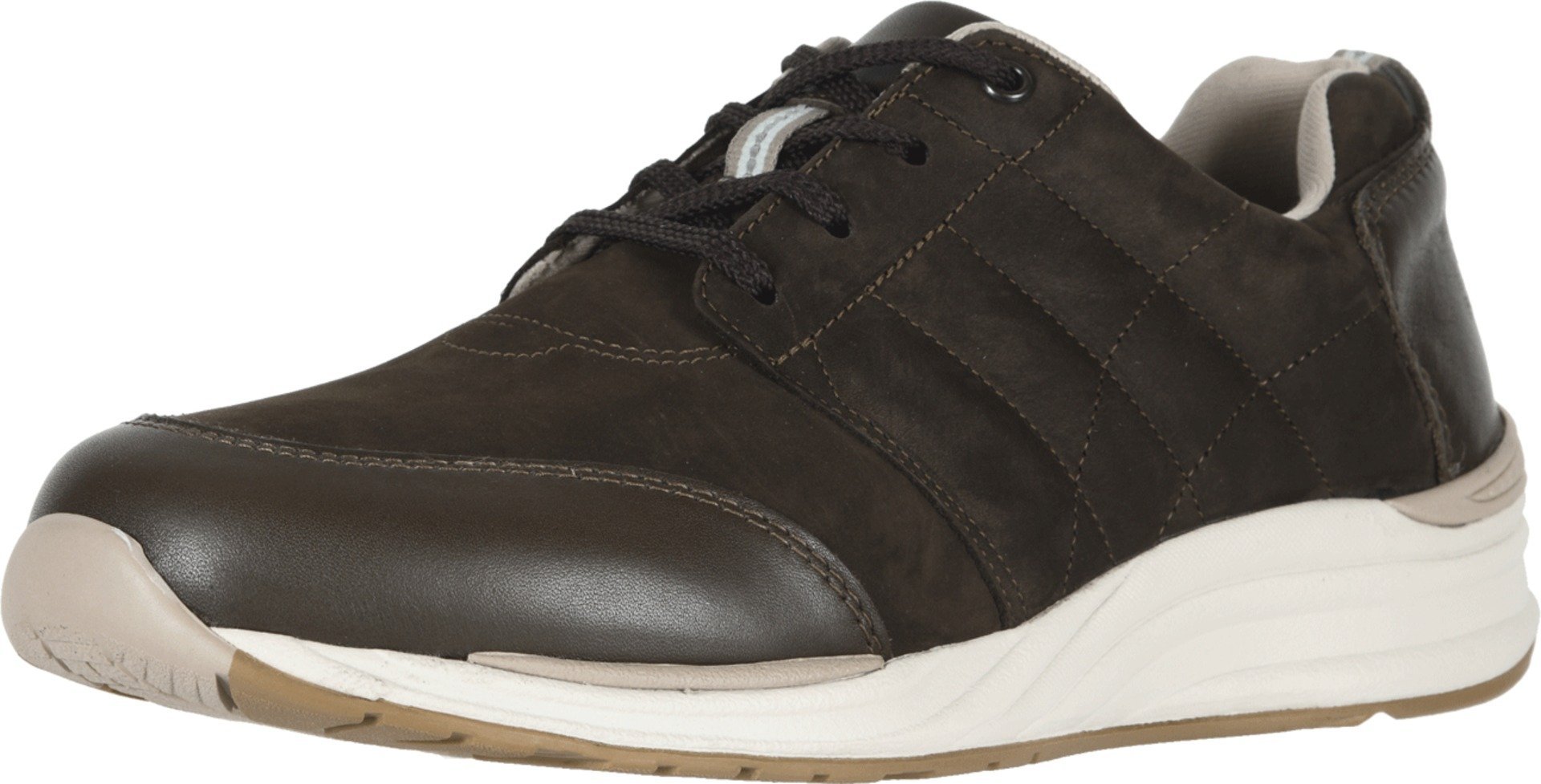 SAS Venture Lace Up Comfort Sneakers for Men - Wide Width (EE-3E) Turf/Coffee Size 11 - Orthopedic Support for Walking, Work & Everyday Wear