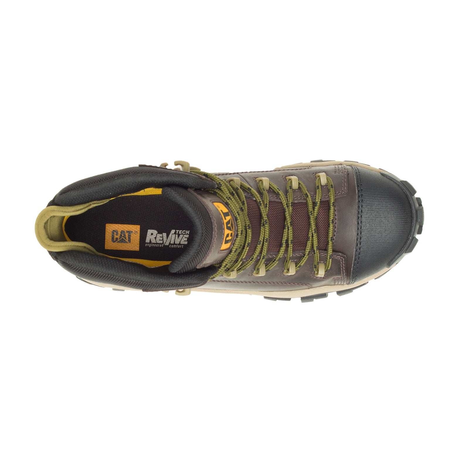 **Invader Composite Toe Waterproof Hiking Work Boots for Men - Brown - Durable & Comfortable for Construction, Outdoor Work & Hiking**