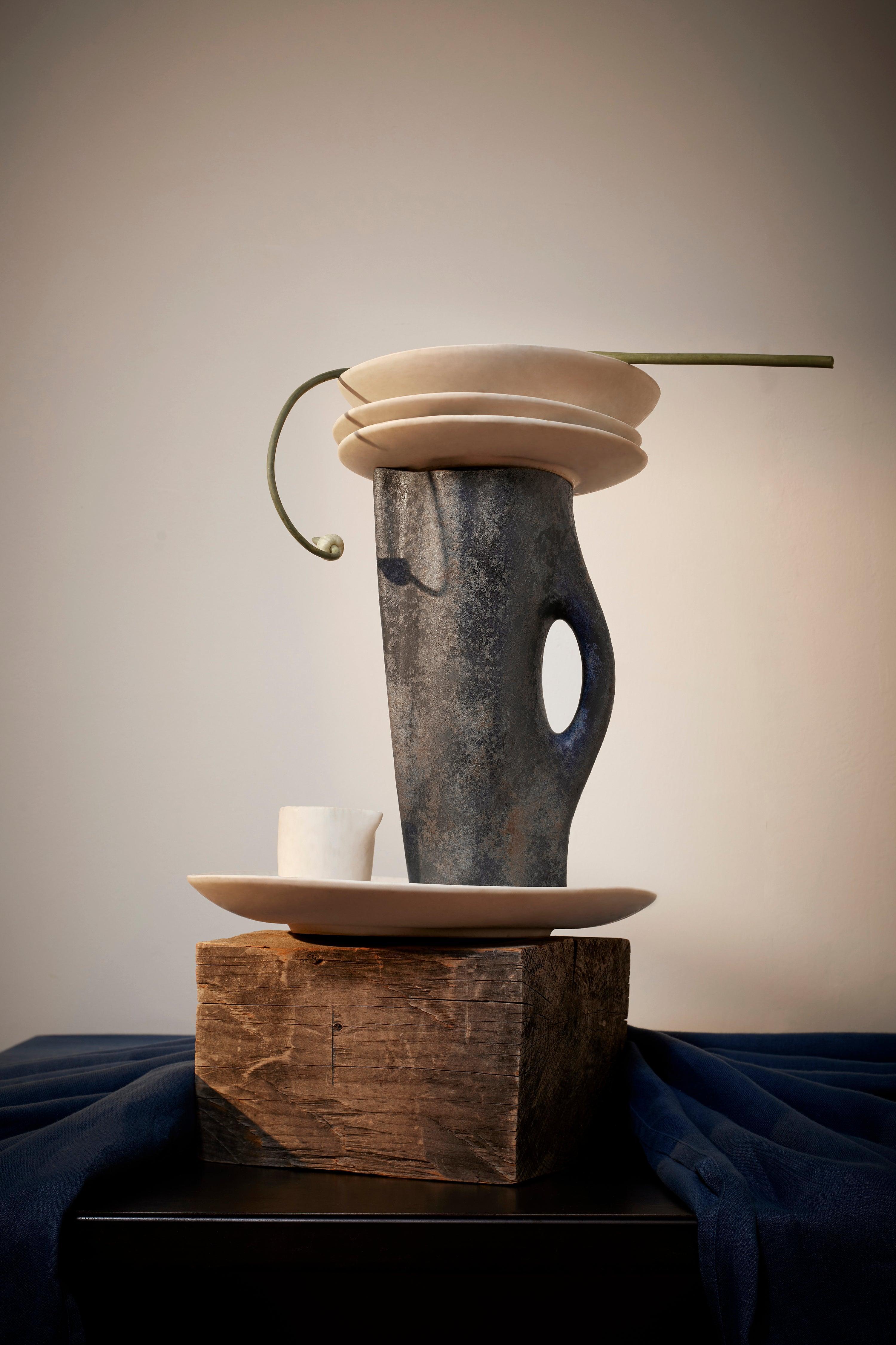 Timna Pitcher - Handcrafted Aged Iron Water Pitcher for Home & Kitchen | Rustic Farmhouse Decor, Perfect for Serving Beverages, Iced Tea, Lemonade & More