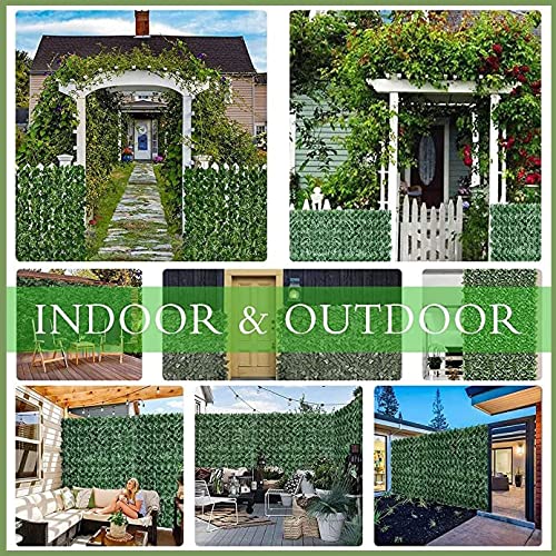 UV Protected Artificial Ivy Privacy Fence Screen - 1.5x8m Realistic Hedge Wall Covering for Outdoor Garden, Yard & Patio Decor | Durable Weatherproof Fencing Solution (Model G01210)