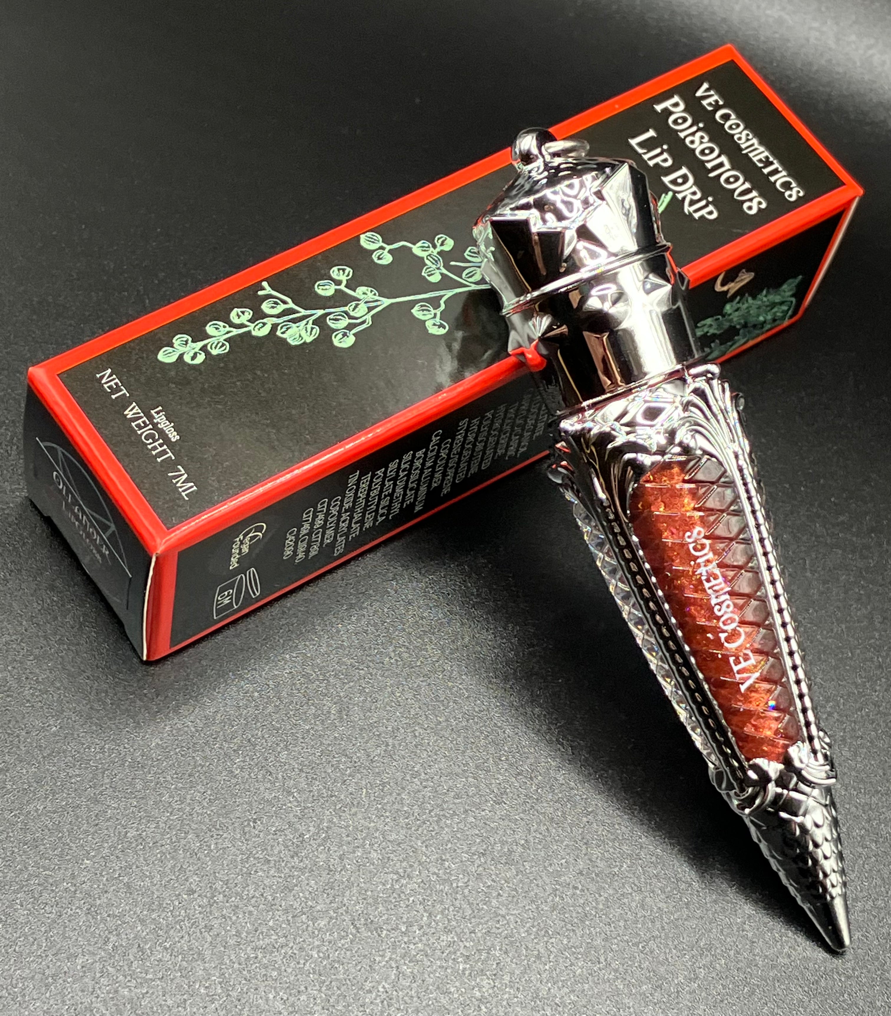 Oleander Poisonous Lip Drip Gloss - Long Lasting Hydrating Lip Gloss for Women, Perfect for Halloween Makeup & Cosplay Costumes