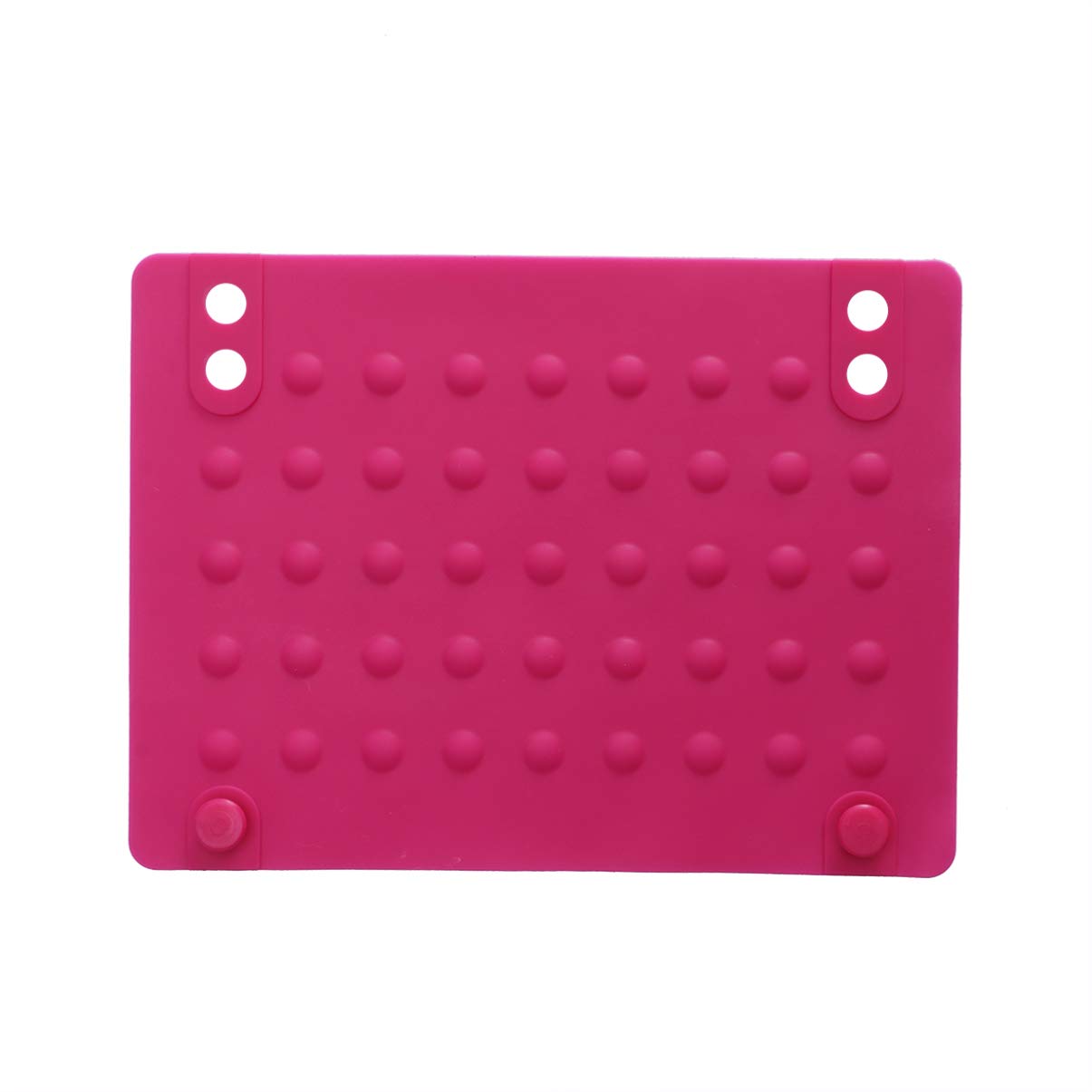 Healifty 1pc Silicone Heat Resistant Mat for Hair Straightener & Curler - Non-Slip Insulation Pad for Hair Irons (Rosy Pink) | Perfect for Salon, Home Styling & Travel Use