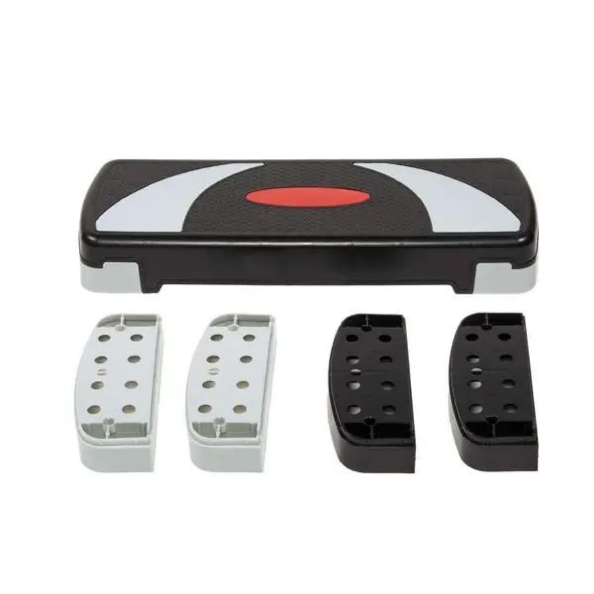 30'' Adjustable Aerobic Step Platform for Cardio & Fitness Training - 4'' to 8'' Height with Risers - Perfect for Home Workouts, Gym Exercises & Group Fitness Classes