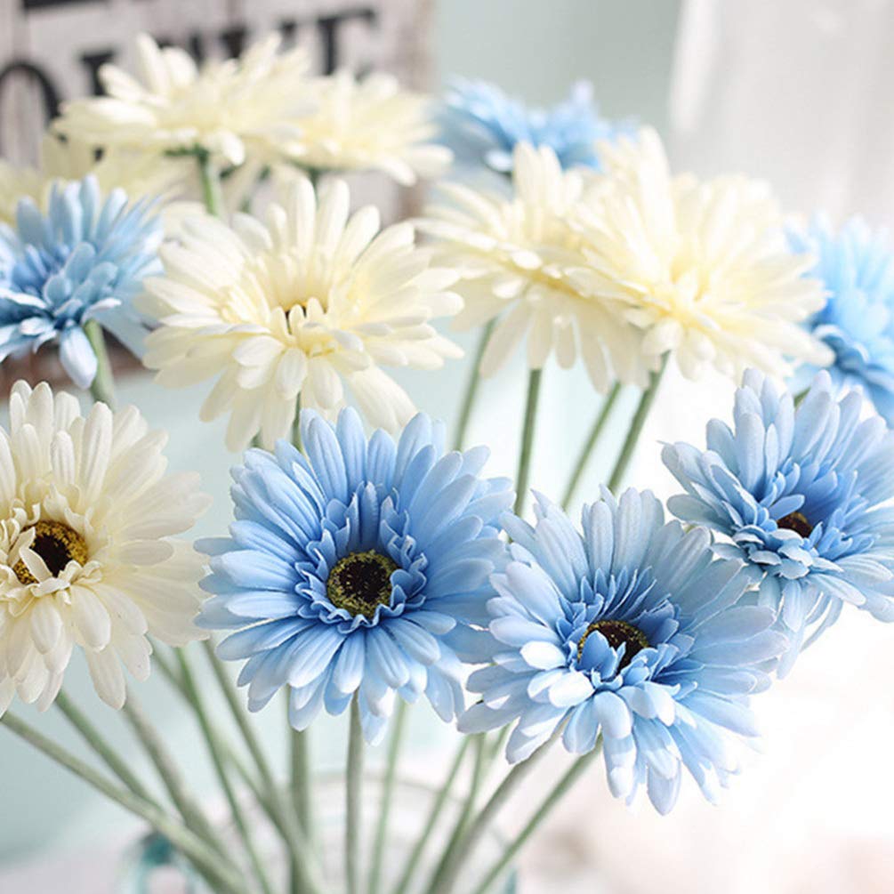 BESPORTBLE 10pcs Artificial Gerbera Flowers - African & European Style Wedding Bouquet Decorations, Fake Flower Arrangements for Home, Party, and Event Decor