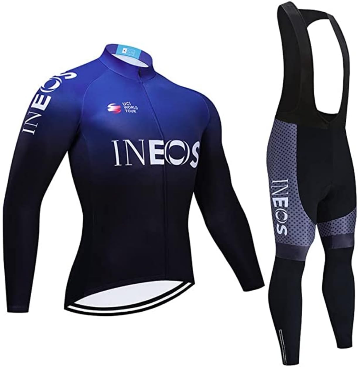 Men's Long Sleeve Cycling Jersey & Bib Shorts Set - Breathable Bike Clothing for Road & Mountain Biking - Perfect for Training, Racing & Outdoor Cycling Adventures