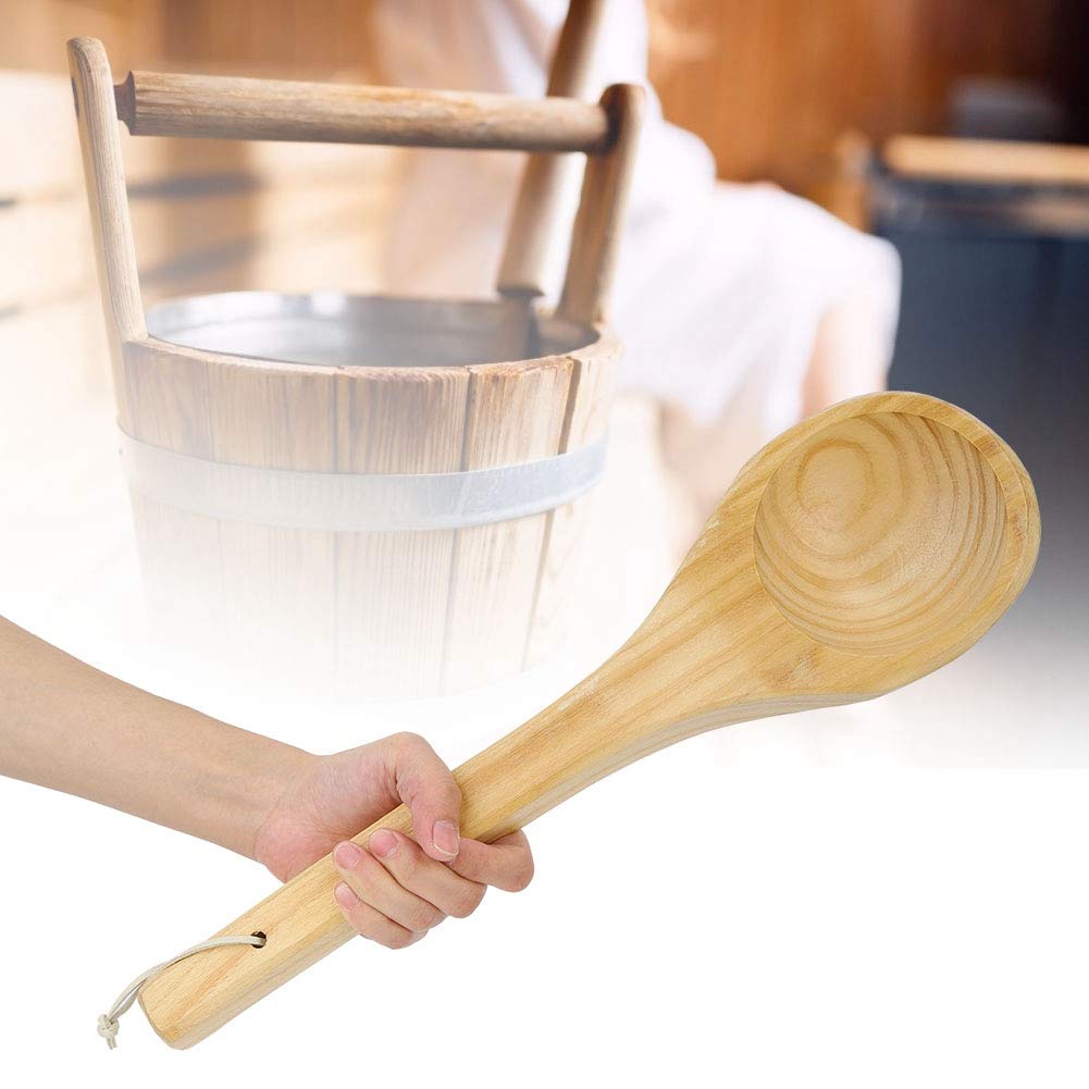 Handmade Wooden Spoon with Natural Wood Handle - Perfect for Sauna Rooms, Tea Serving & Spa Accessories - Ideal for Relaxation & Home Decor