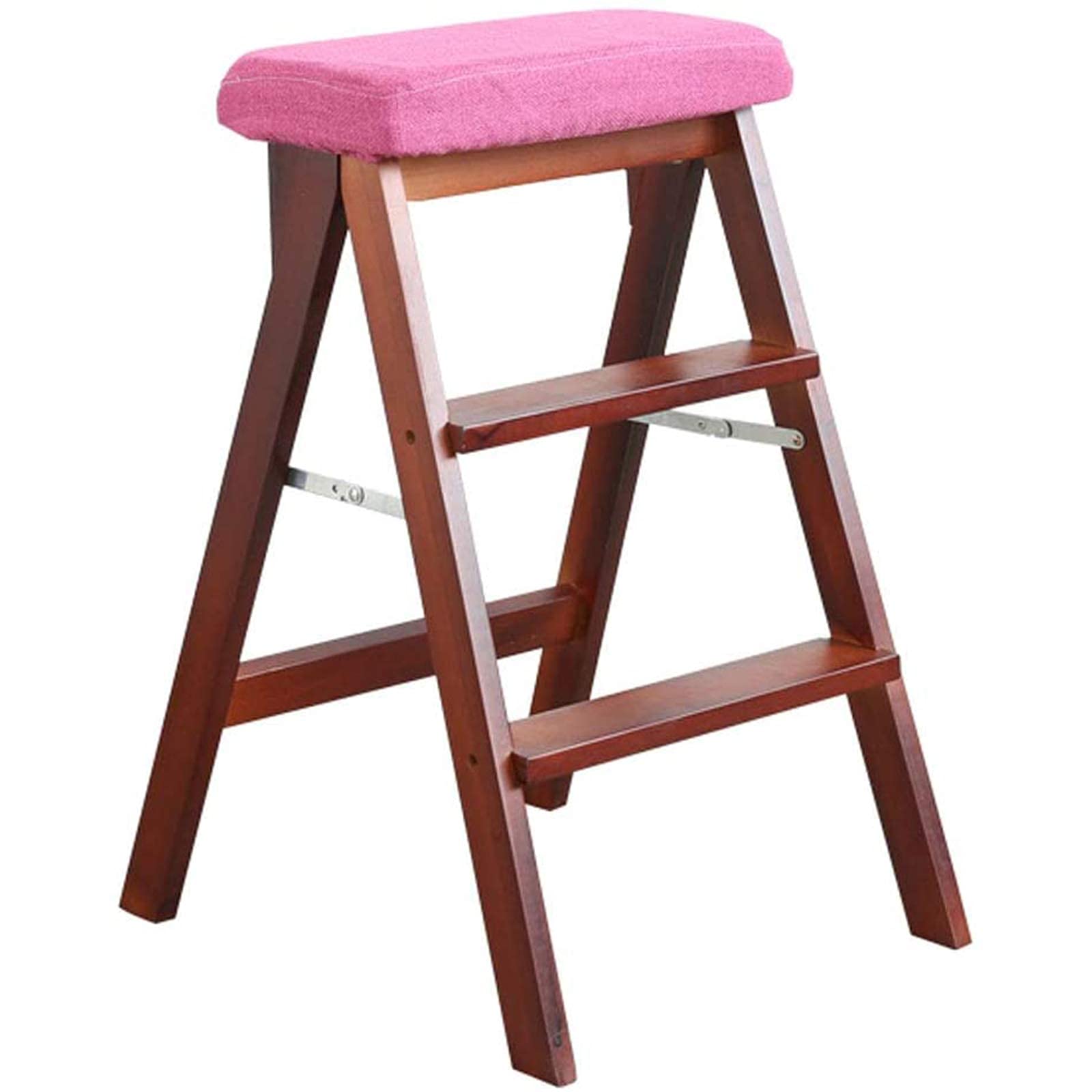 KAZUP Solid Wood Folding Step Stool for Home - Portable Multifunctional Library Stool, Indoor Climbing Step Ladder for Kids & Adults - Perfect for Kitchen, Bathroom, and Bookshelf Access
