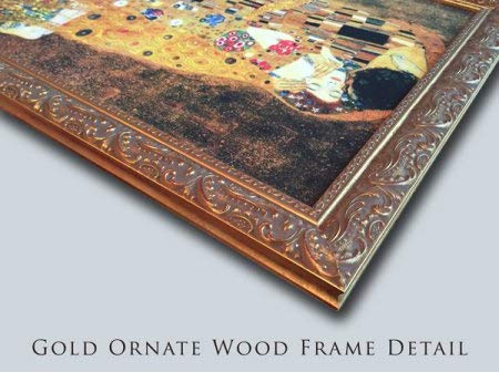 Stefan Popescu Landscape With Houses 24x20 Gold Ornate Framed Art Print - Double Matted Museum Quality Wall Decor for Living Room, Bedroom & Office