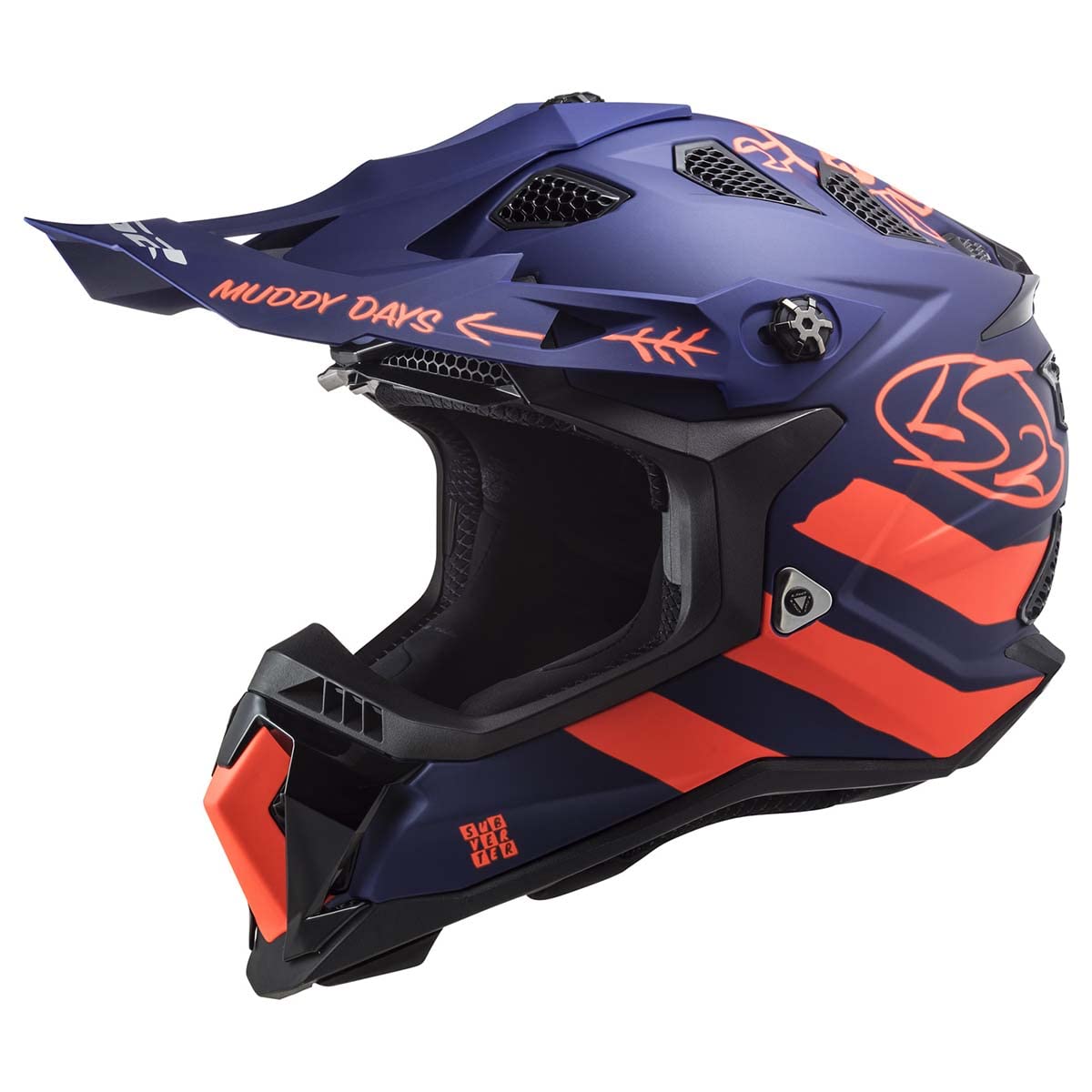 LS2 MX-Off Road Subverter Evo Helmet - DOT Certified Dirt Bike & ATV Motocross Helmet for Men - Lightweight & Ventilated for Trail Riding & Adventure Racing