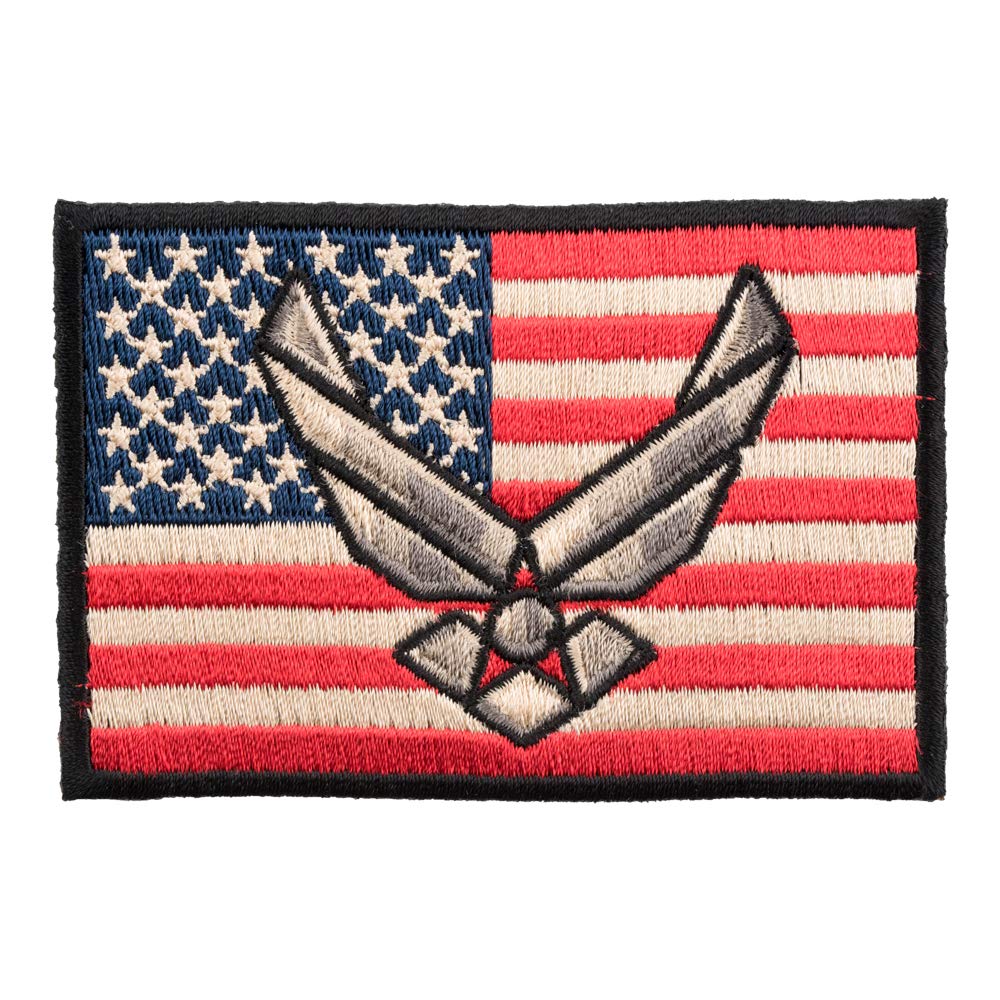 American Flag Air Force Wings Patch - Patriotic US Military Embroidered Badge for Uniforms, Jackets & Backpacks | Perfect for Veterans Day, Independence Day & Military Apparel
