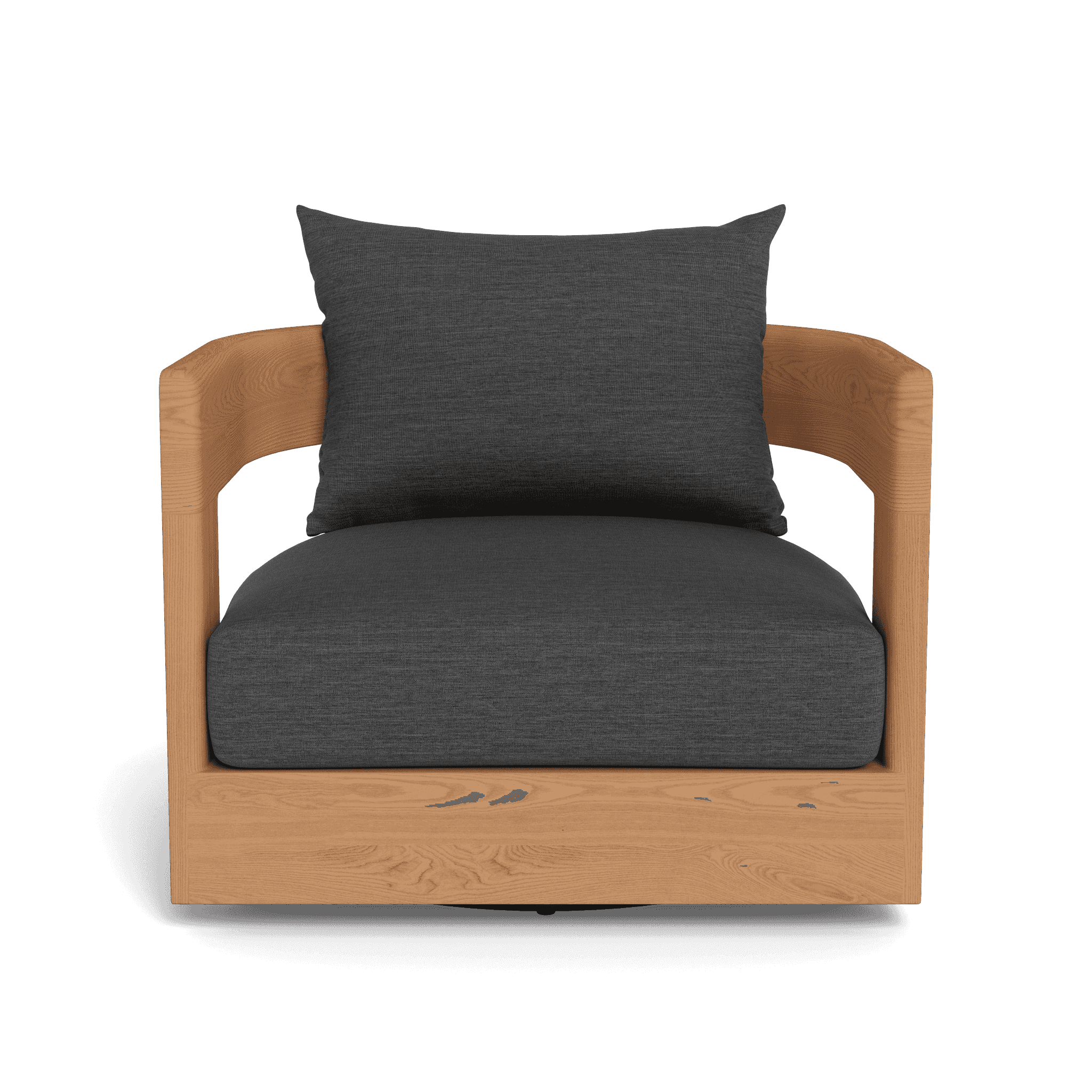 Victoria Teak Swivel Lounge Chair - Outdoor Patio Furniture with Cushion - Perfect for Poolside, Garden, and Deck Relaxation