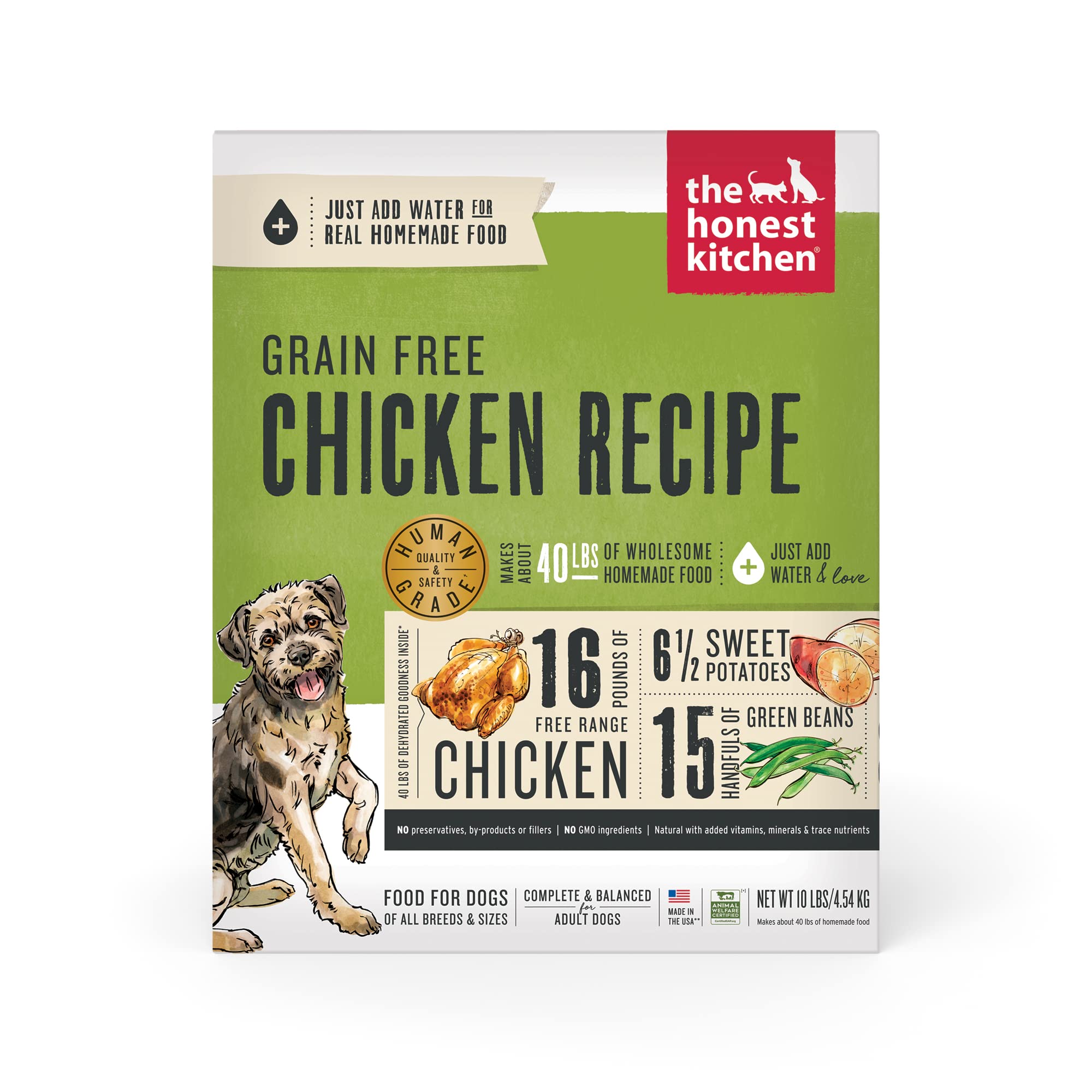 The Honest Kitchen Human Grade Dehydrated Grain-Free Dog Food - Complete Meal or Topper for Dogs | Perfect for Sensitive Stomachs & All Life Stages