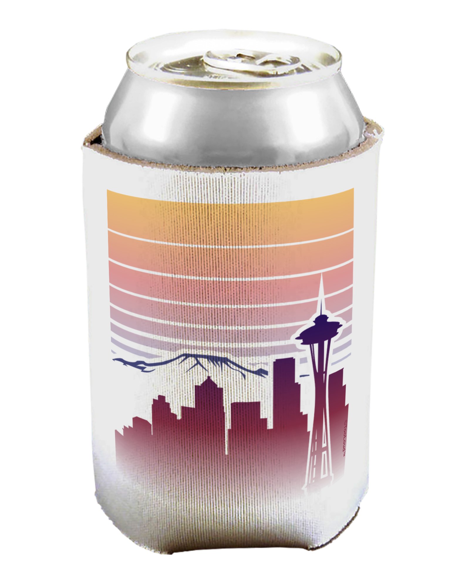 TOOLOUD Seattle Skyline Can Cooler 2-Pack for Beer & Soda Insulation