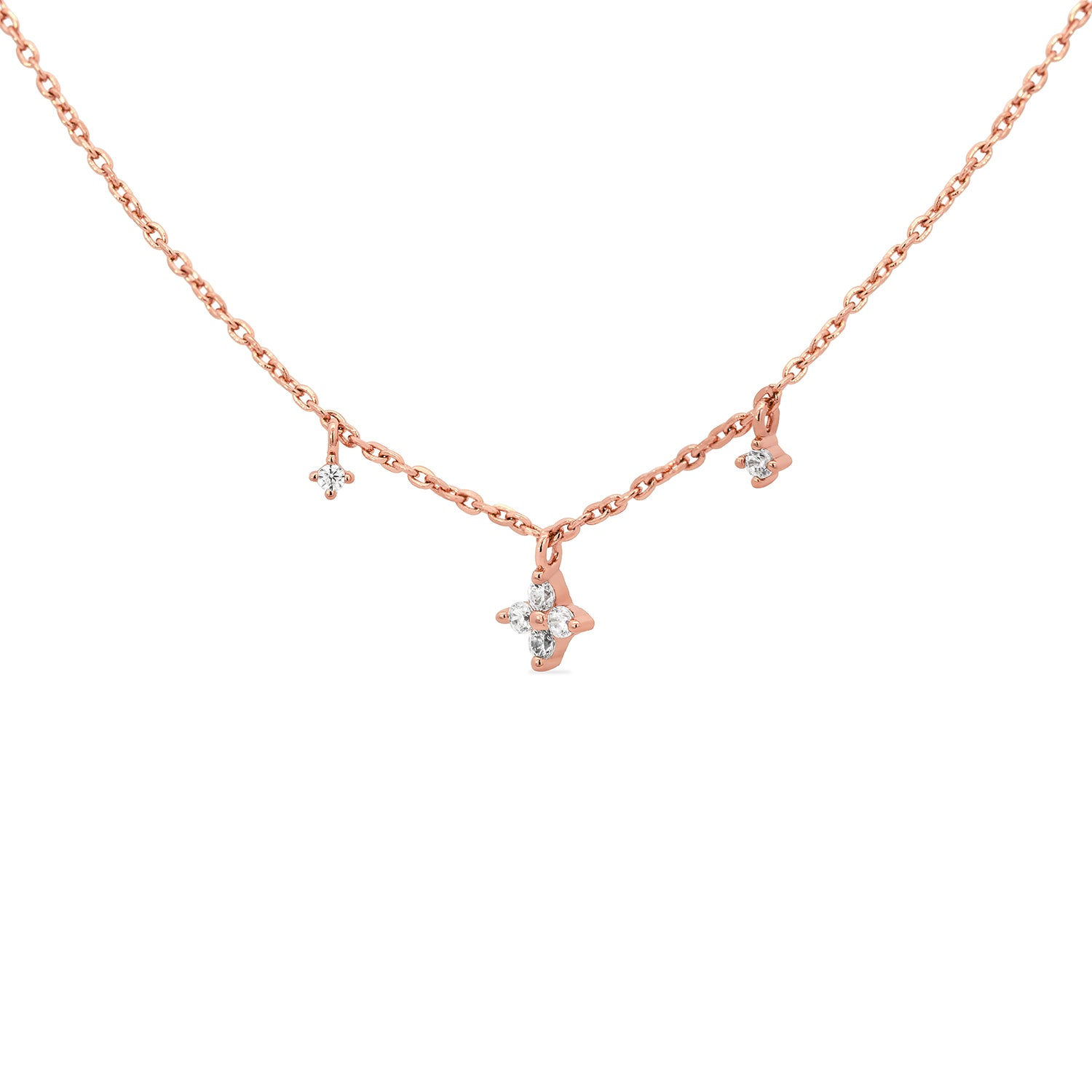 Rose Gold Hesper Necklace for Women - Elegant 18K Gold Plated Pendant Necklace Jewelry Gift for Her - Perfect for Valentine's Day, Anniversary & Birthday