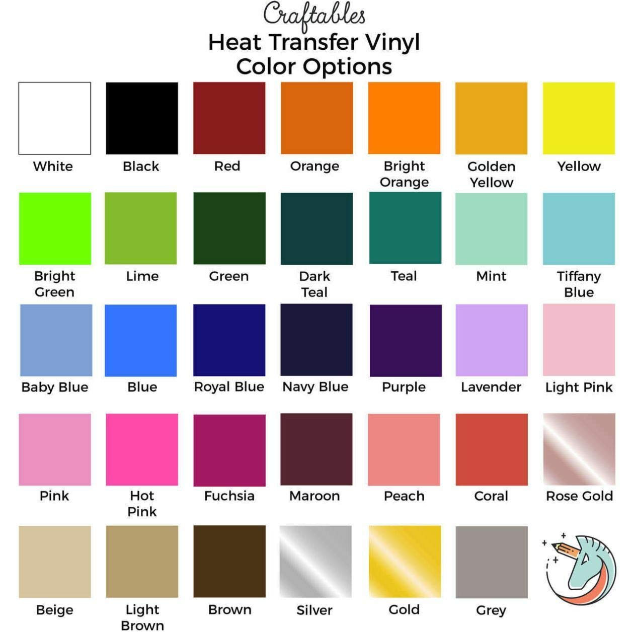 Craftables Grey Heat Transfer Vinyl Roll HTV 6 ft - Easy Weed Iron On Vinyl for T-Shirts, DIY Crafts | Compatible with Silhouette Cameo, Cricut, Heat Press Machines | Perfect for Custom Apparel, Home Decor & Personalized Gifts
