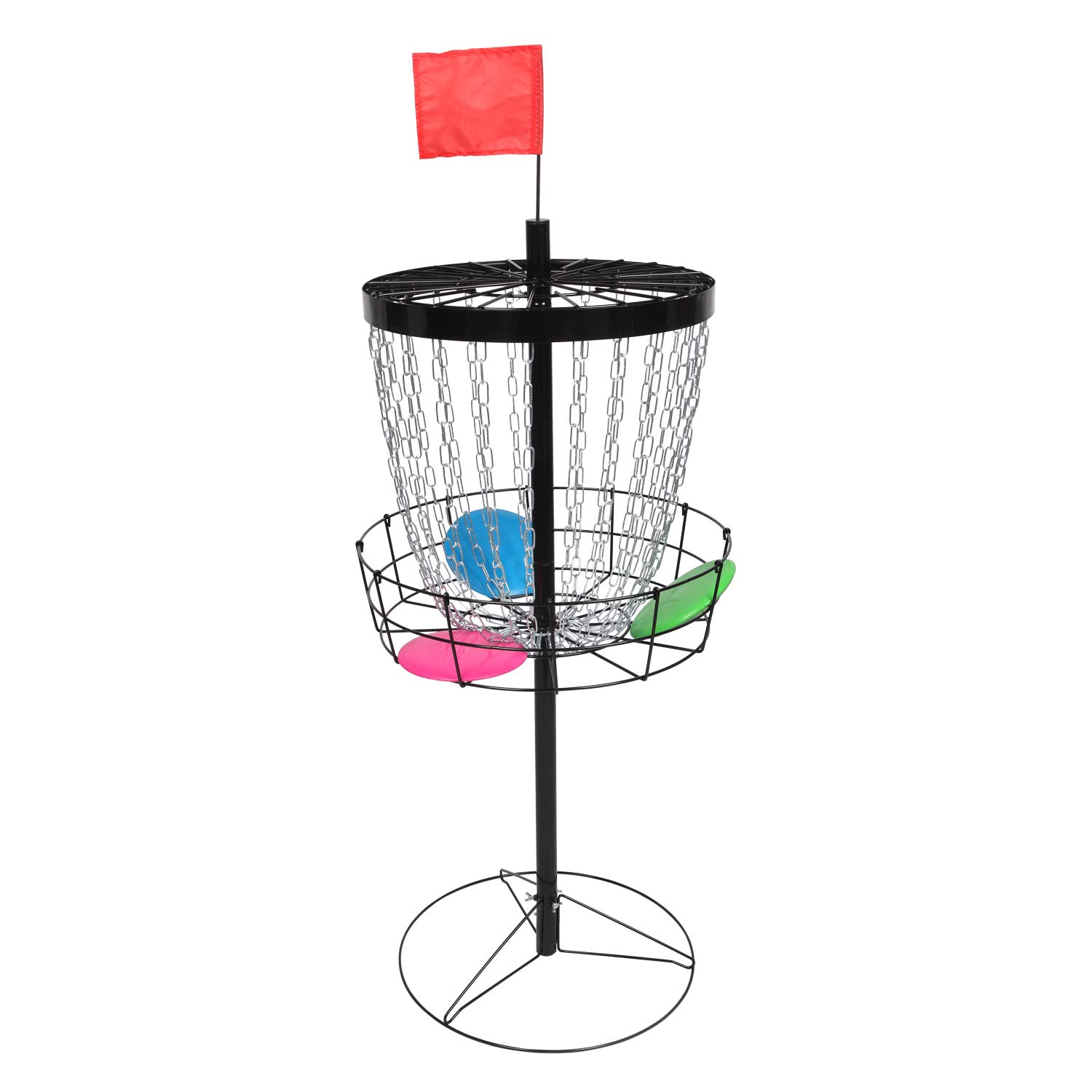 Premium Portable Metal Disc Golf Basket Target Set with 3 Discs & Carry Bag - Perfect for Backyard Practice, Park Games & Outdoor Sports Activities