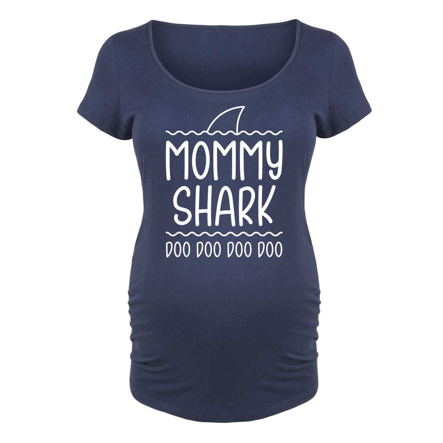 Bloom Maternity Mommy Shark Nursing T-Shirt - Comfortable Scoop Neck Maternity Top for Pregnancy & Breastfeeding - Perfect for Casual Wear, Mother's Day Gifts & Baby Showers