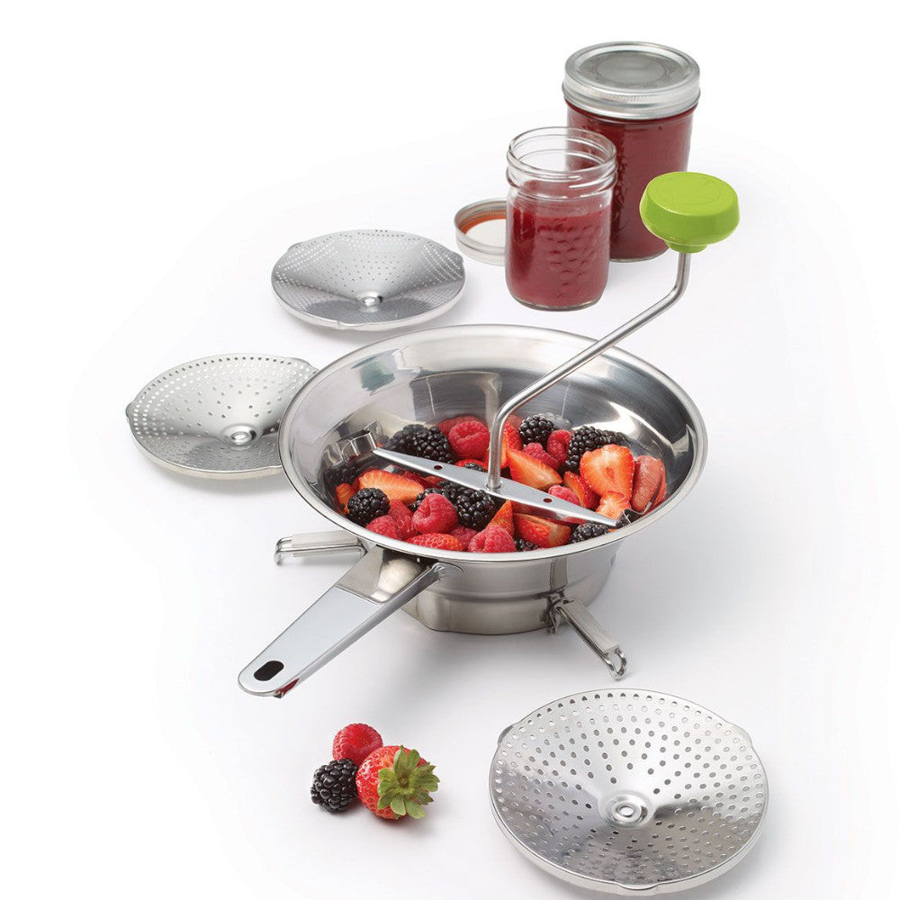 STARFRIT 92921 Rotary Food Mill for Fruits & Vegetables - Perfect for Purees, Soups, Sauces & Baby Food - Stainless Steel Blades & Non-Slip Base - Easy to Clean Kitchen Tool