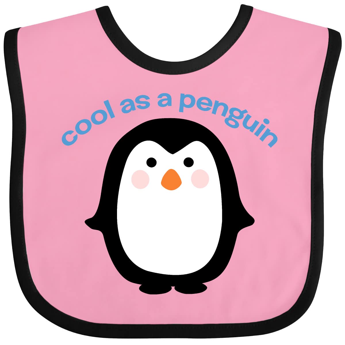 Inktastic Cool As a Penguin Baby Bib - Soft Cotton Drool Bib for Infants & Toddlers - Perfect for Feeding Time, Daycare & Photo Shoots