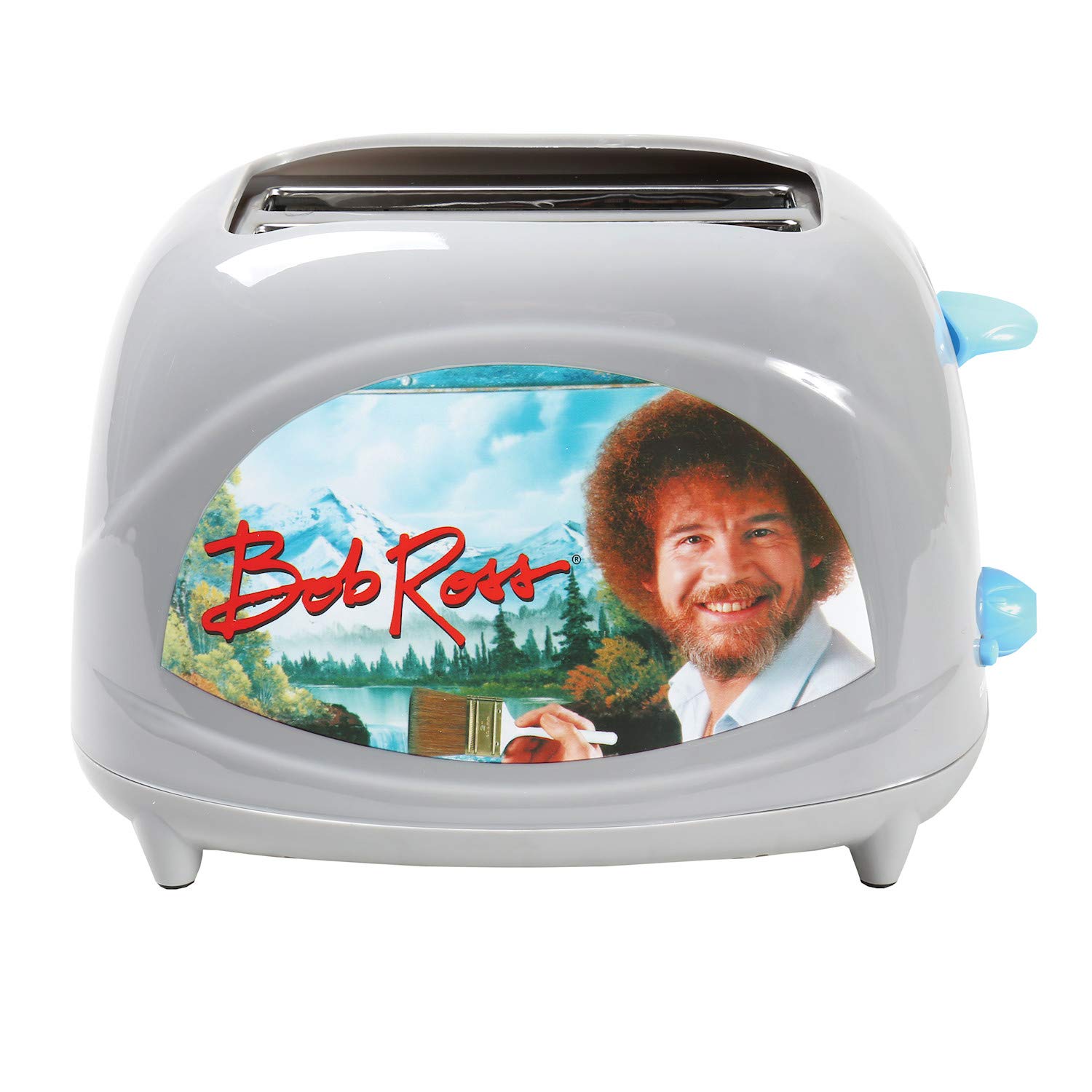 Bob Ross Toaster - 2 Slice Toaster That Prints Bob Ross' Iconic Face on Bread - Perfect for Breakfast, Gifts & Art Lovers