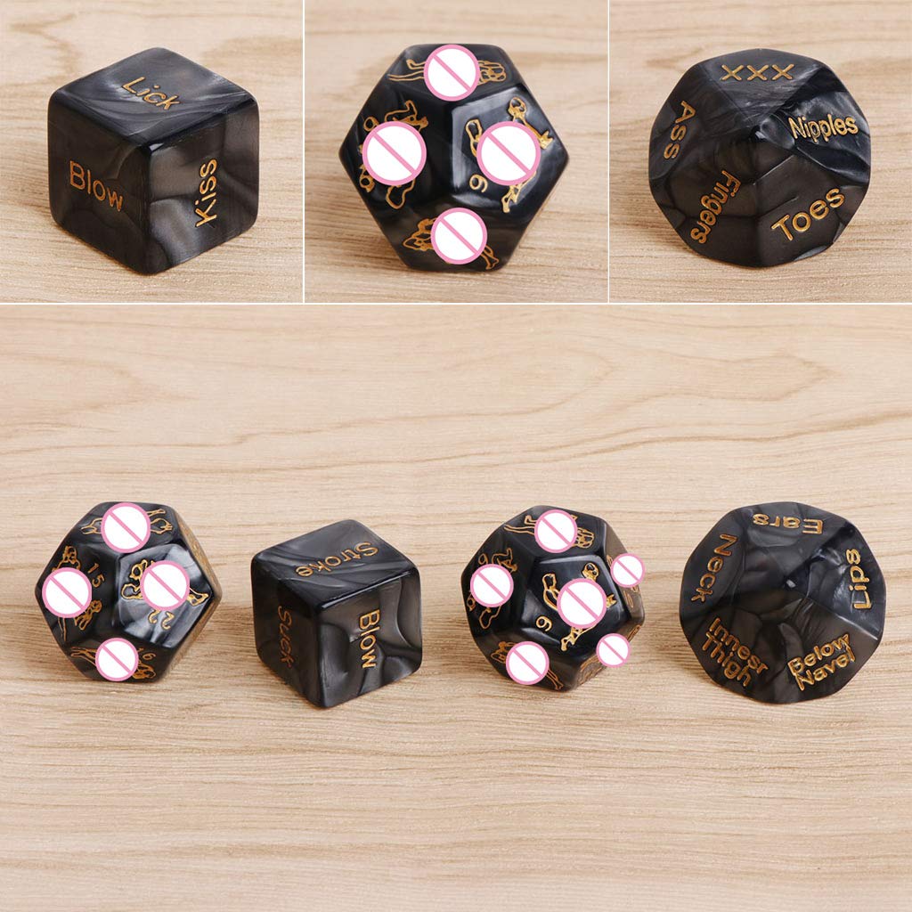 4 PCS Fun Acrylic Love Dice Set - Romantic & Erotic Couple Game for Adults - Enhance Intimacy with Sex Dice Games - Perfect for Date Nights & Spicing Up Relationships