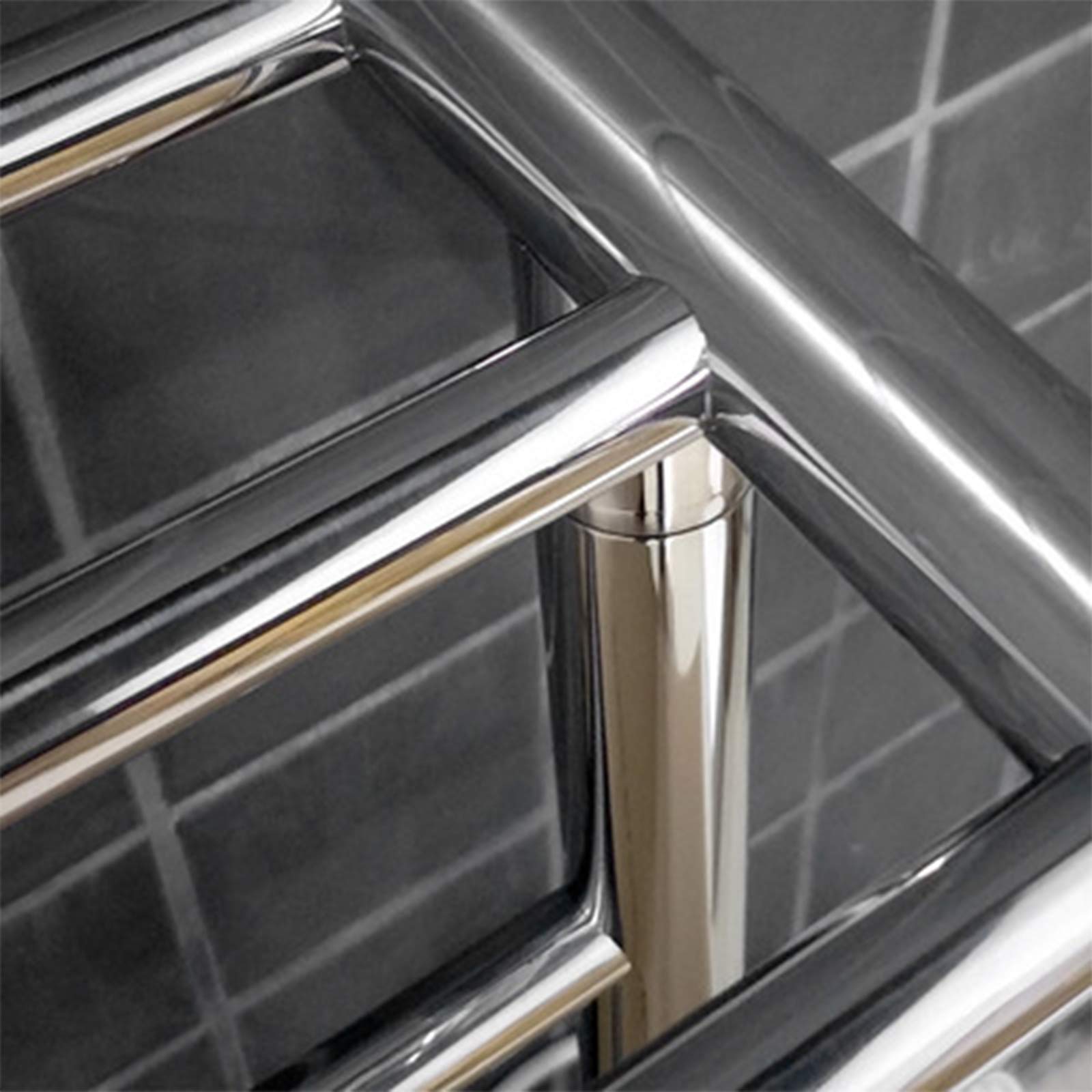 Premium 304 Stainless Steel Electric Heated Towel Rack - Modern Wall Mounted Bathroom Towel Warmer with Top Shelf & On/Off Switch - Fast Heating Plug-in Design for Spa, Luxury Hotels & Cozy Home Bathrooms