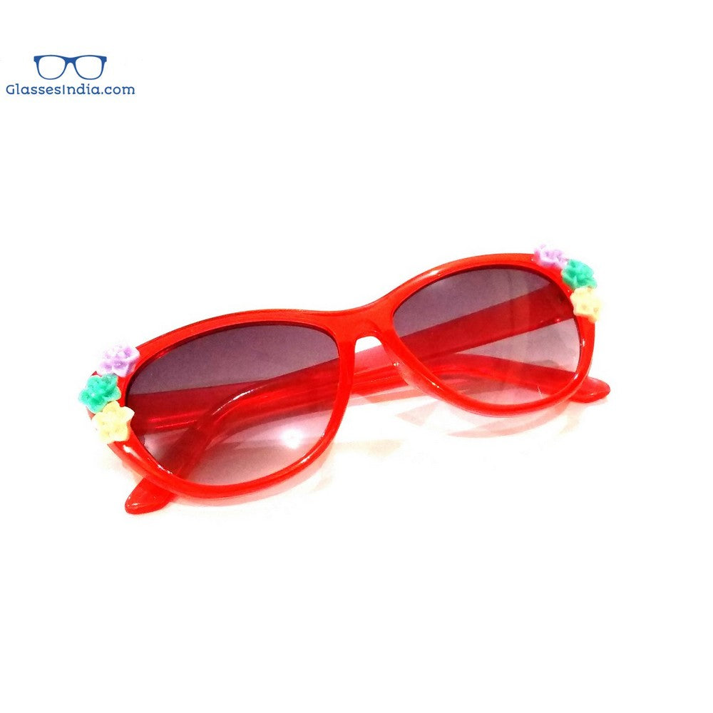 Trendy Red Kids Fashion Sunglasses TKS004 - UV Protection, Lightweight & Durable for Outdoor Play, Beach, Sports, and Summer Activities