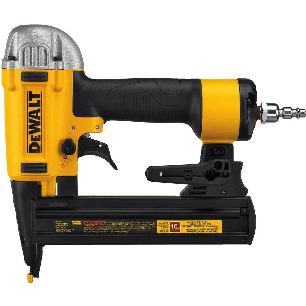 DEWALT DWFP1838 18-Gauge Finish Stapler - Heavy Duty Pneumatic Staple Gun for Woodworking, Upholstery & DIY Projects