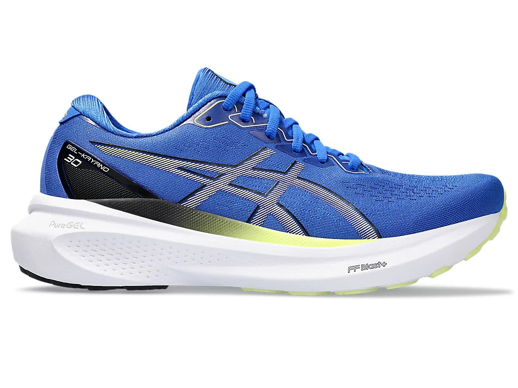 ASICS Men's GEL-KAYANO 30 Running Shoes - Illusion Blue/Glow Yellow | Premium Cushioning & Stability for Long-Distance Running, Jogging & Gym Workouts