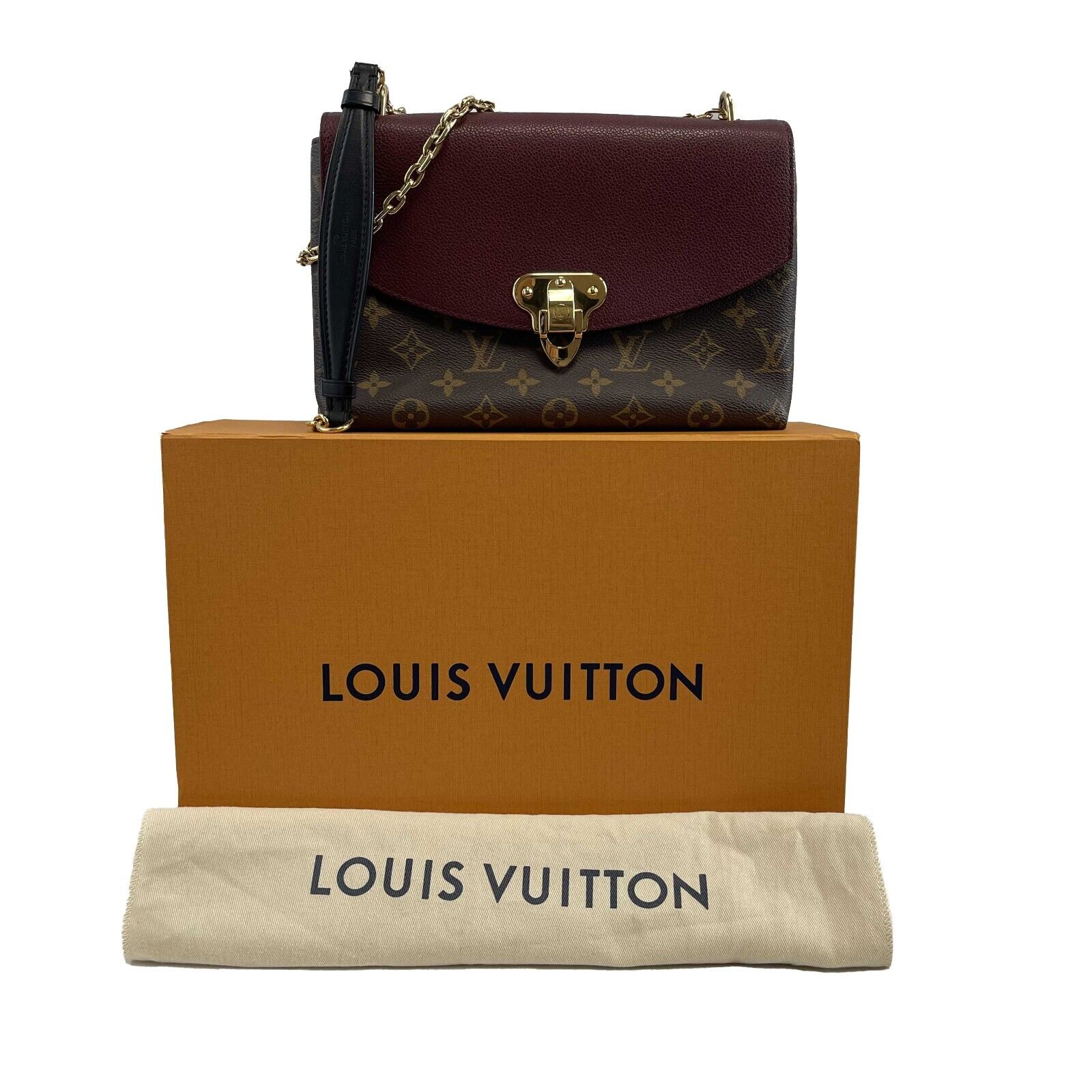 Authentic Louis Vuitton Monogram Saint Placide Crossbody Bag in Bordeaux Brown Burgundy - Luxury Designer Handbag for Women, Perfect for Work, Travel & Evening Events