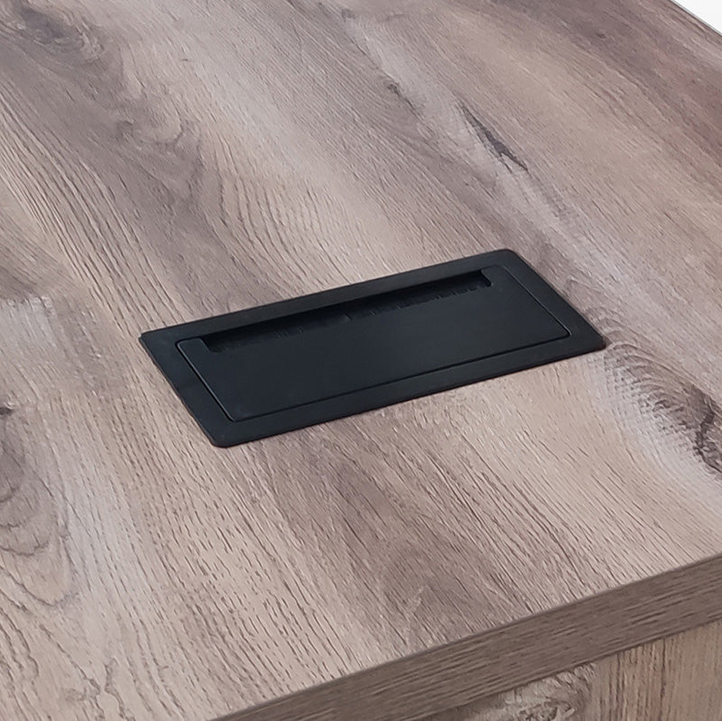 AFTAN BLACK HAWK Limited Edition Executive Desk with Pedestal & Right Mobile Return - 180cm Warm Oak & Black Finish - Perfect for Home Office & Professional Workspaces