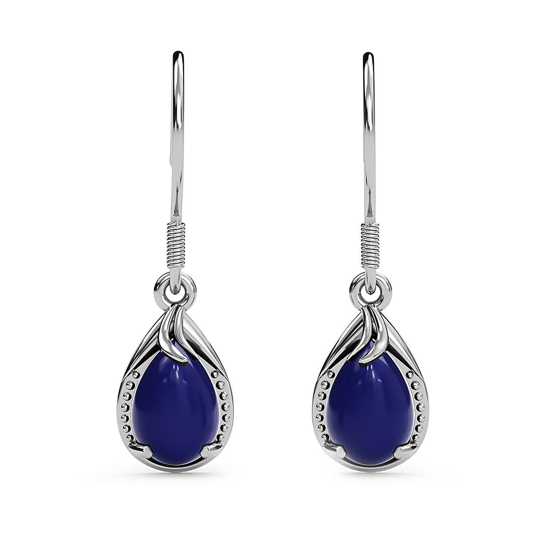 925 Sterling Silver Drop Dangle Earrings for Women - Elegant Fish Hook Design | Perfect for Parties, Weddings & Everyday Wear