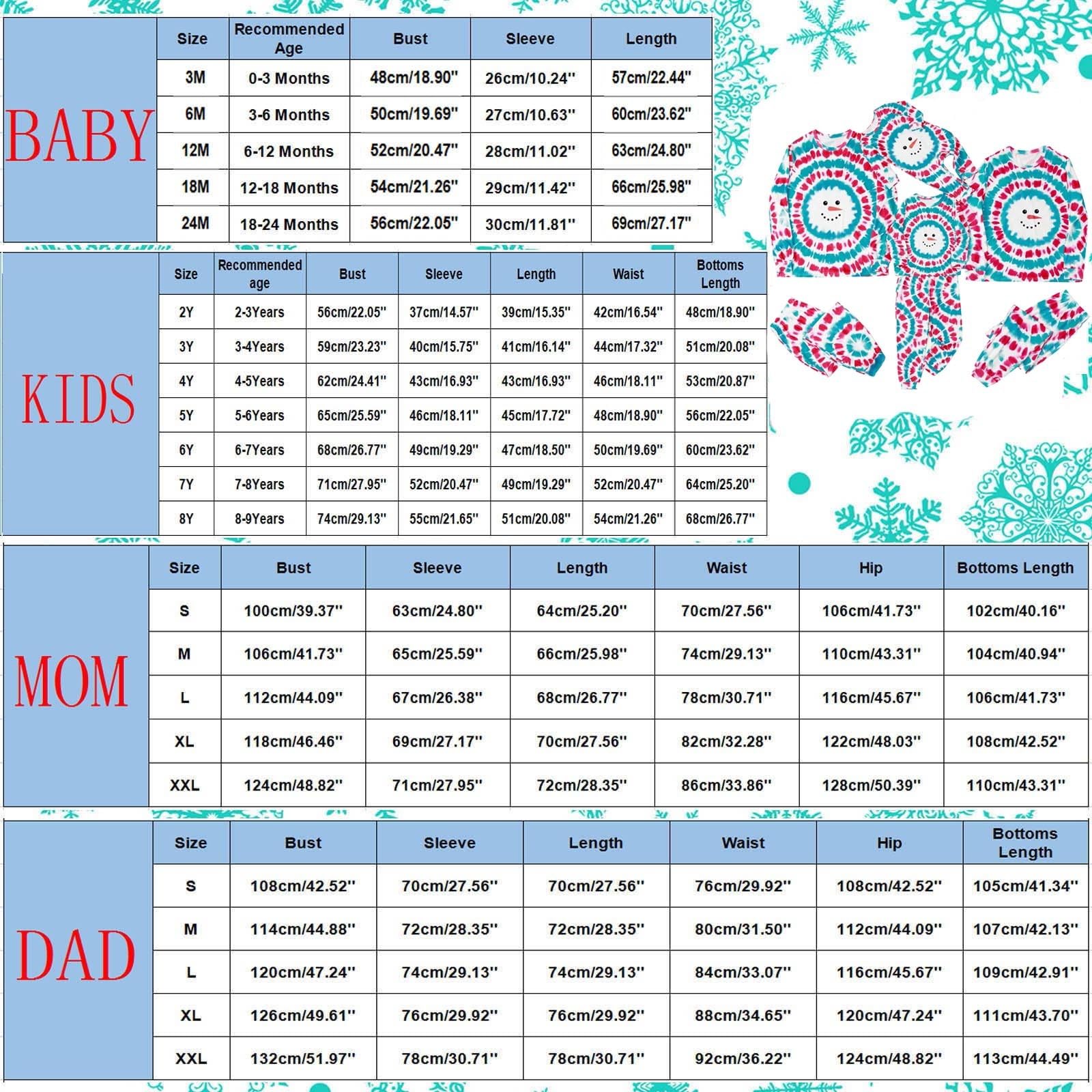 Festive Matching Family Christmas Pajama Sets - Tie Dye Holiday Pjs with Snowman Print, Long Sleeve Sleepwear for Cozy Winter Nights & Holiday Gatherings - Perfect for Family Photos, Christmas Morning & Festive Lounging