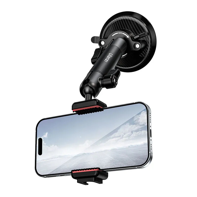 Ulanzi ZJ01 Magnetic Suction Cup Mount for GoPro, Smartphone & Action Camera - Secure Hands-Free Mounting for Car, Motorcycle & Vlogging (Model T086)