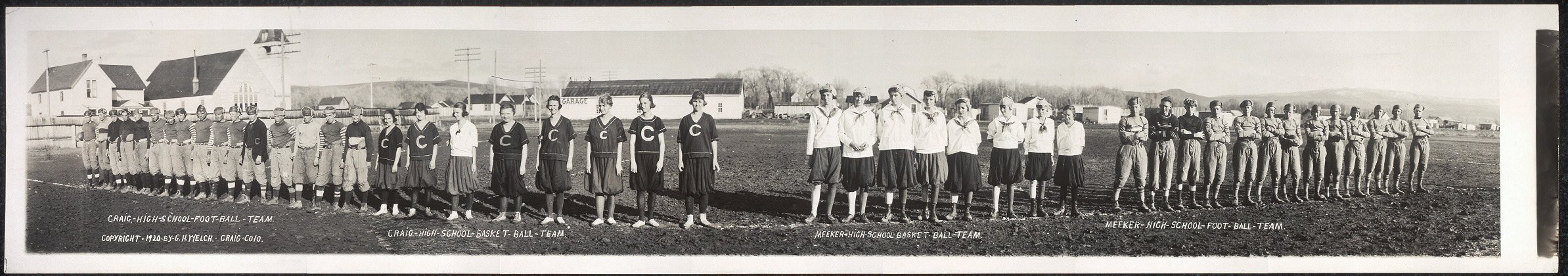 Vintage Reprints - Craig & Meeker High School Sports Teams for Home Decor