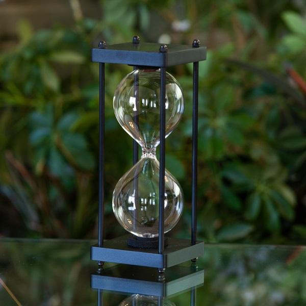 Elegant Black Square Hourglass Urn with Durable Metal Spindles - Perfect for Home Decor, Memorial Keepsakes & Unique Gift Ideas